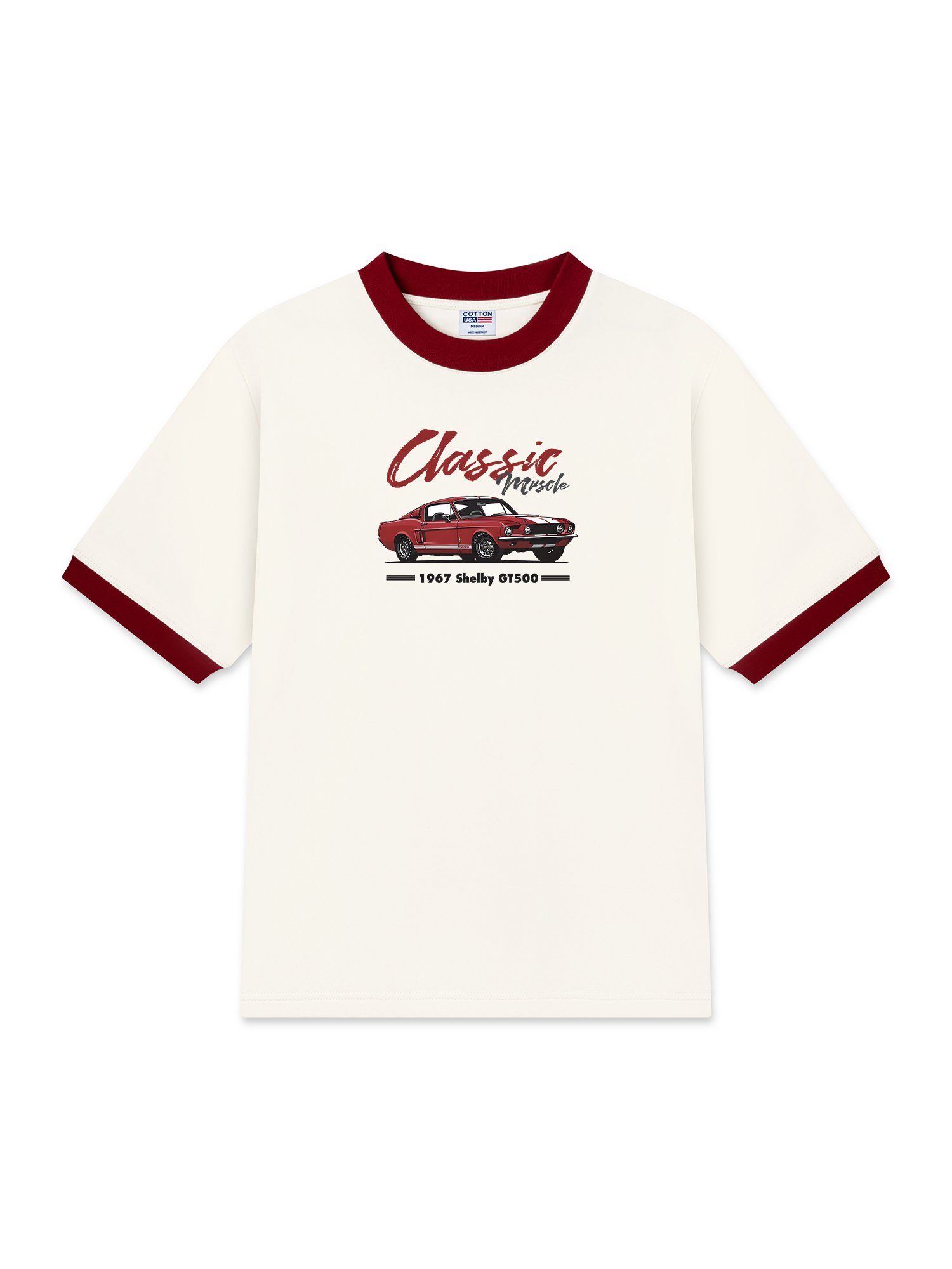 Áo Thun Ringer Relaxed Fit Mustang Classic Muscle