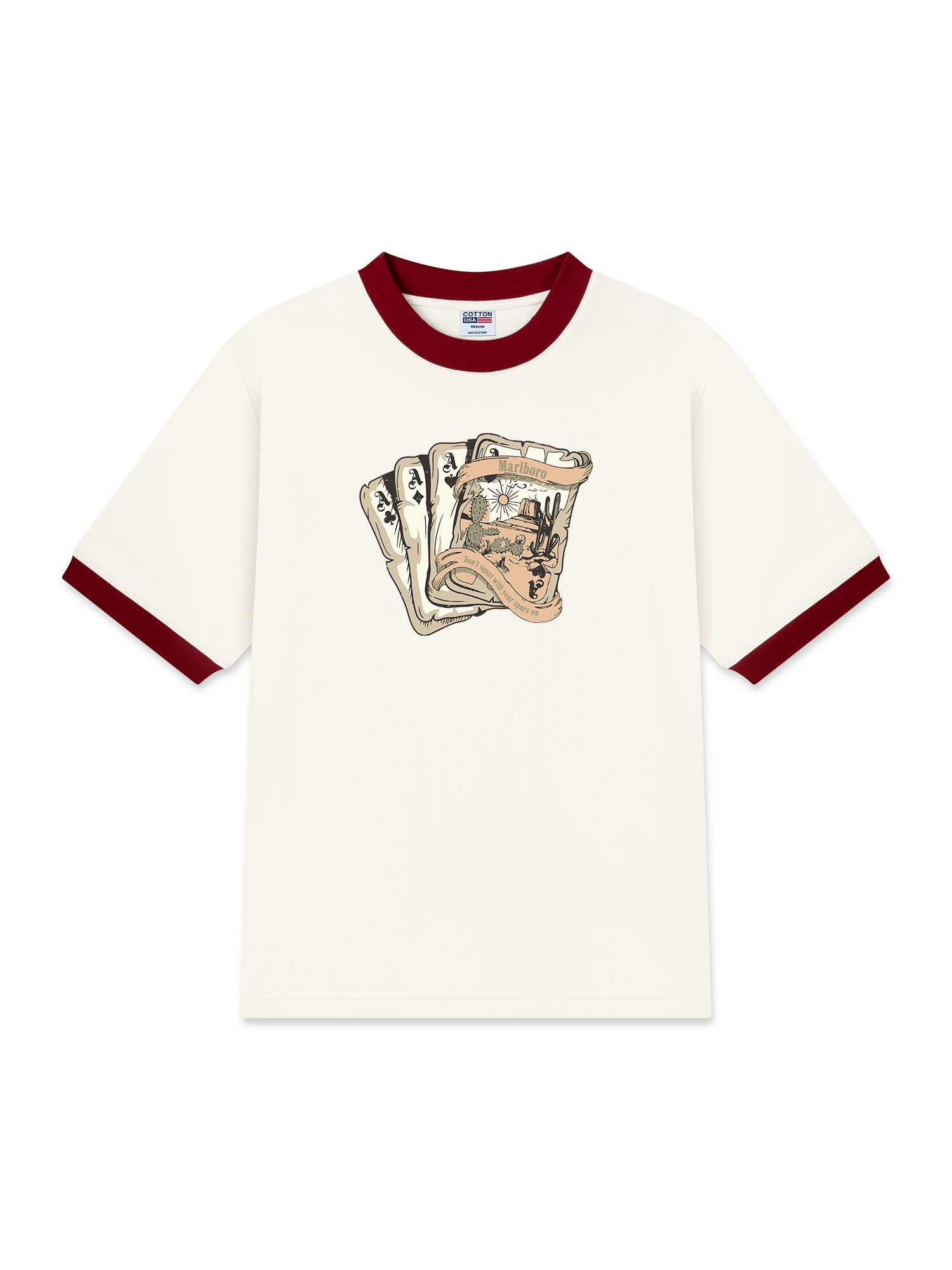 Áo Thun Ringer Relaxed Fit Marlboro Don_t Squat