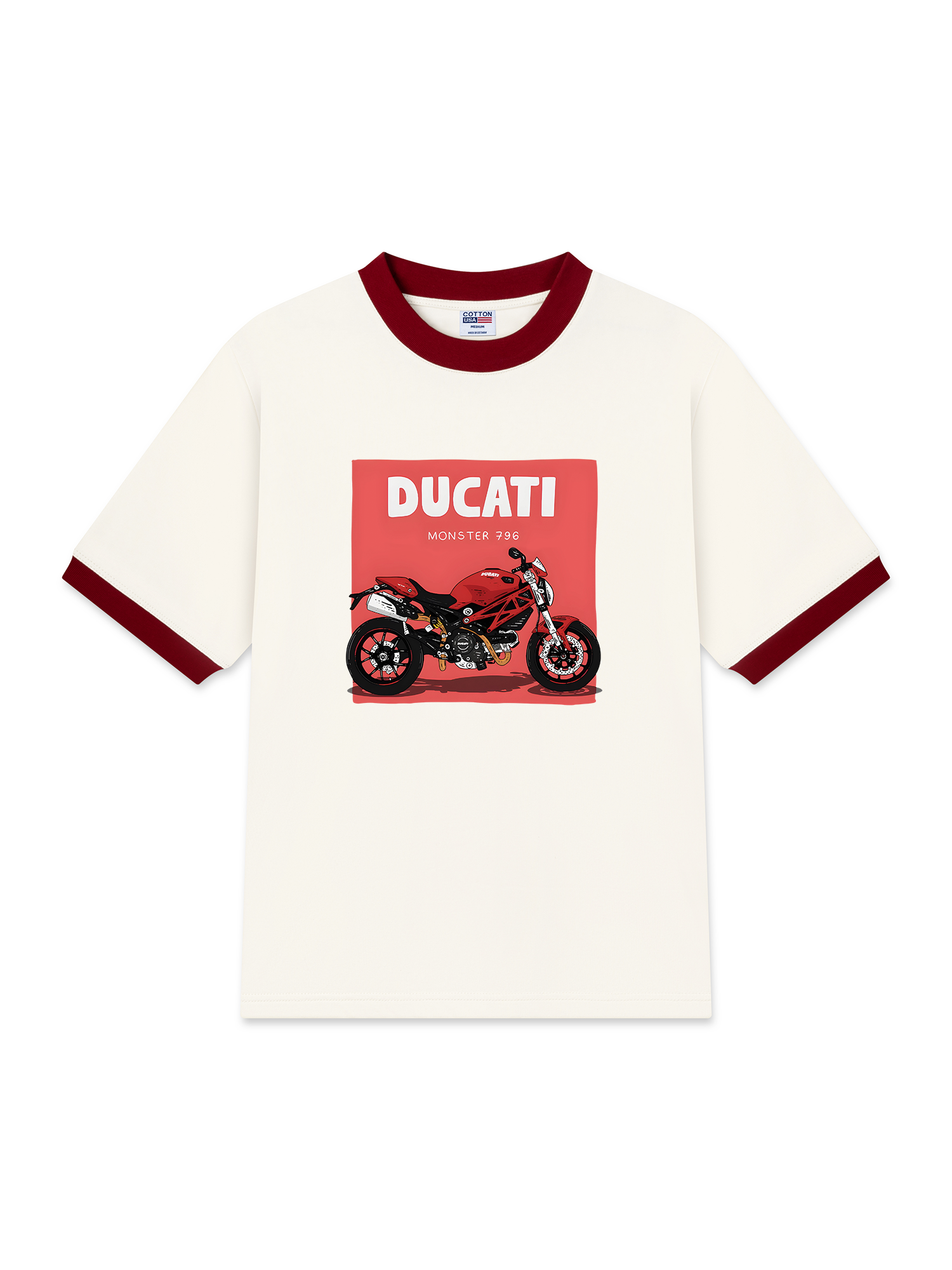 Áo Thun Ringer Relaxed Fit Ducati Monster 796