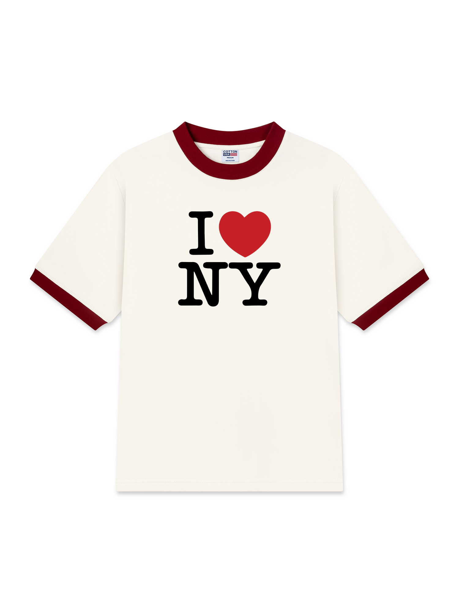 Áo Thun Ringer Relaxed Fit City I love NY