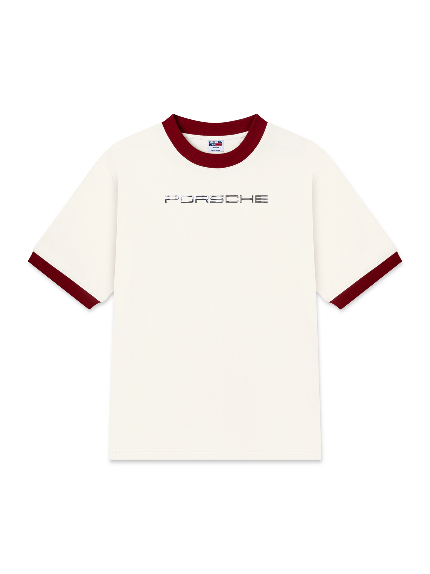 Áo Thun Ringer Relaxed Fit Porsche Chrome Typo