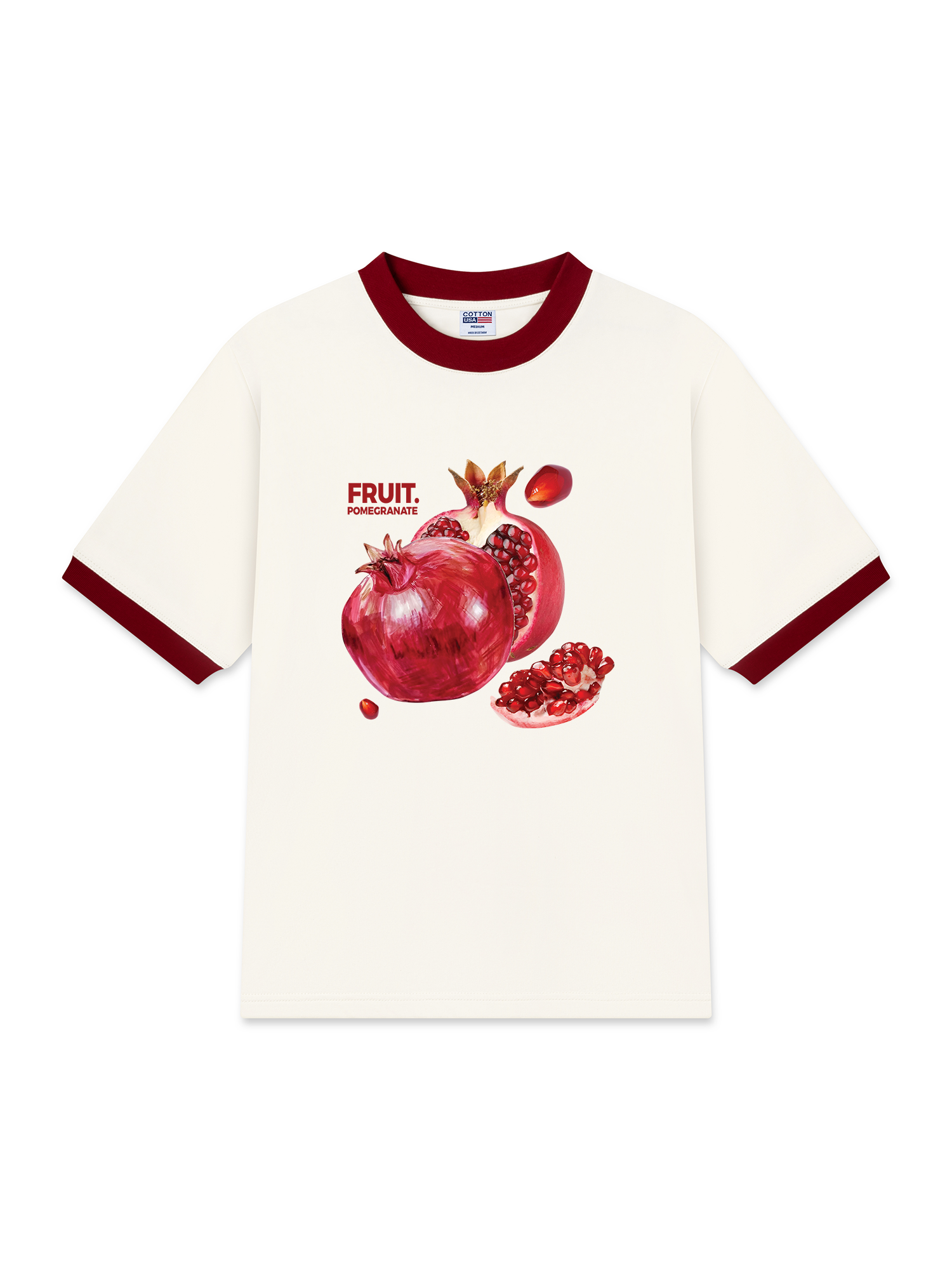 Áo Thun Ringer Relaxed Fit Tropical Pomegranate