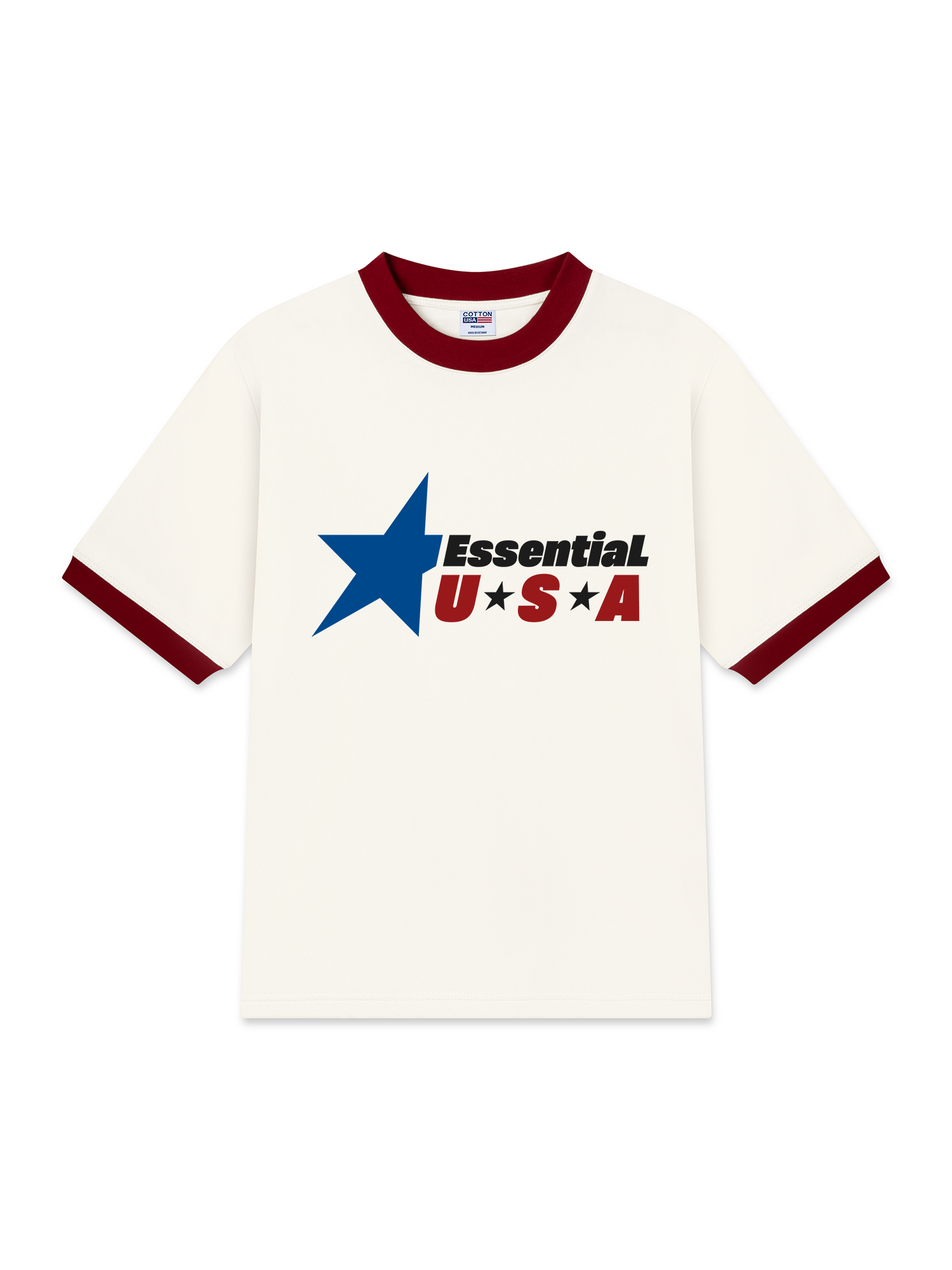 Áo Thun Ringer Relaxed Fit USA Essential Prime