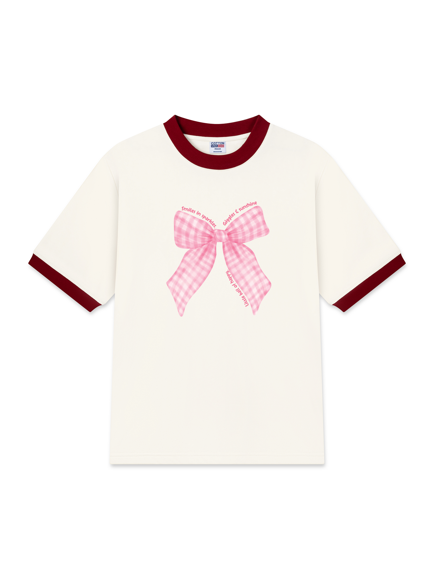 Áo Thun Ringer Relaxed Fit Pink Ribbon
