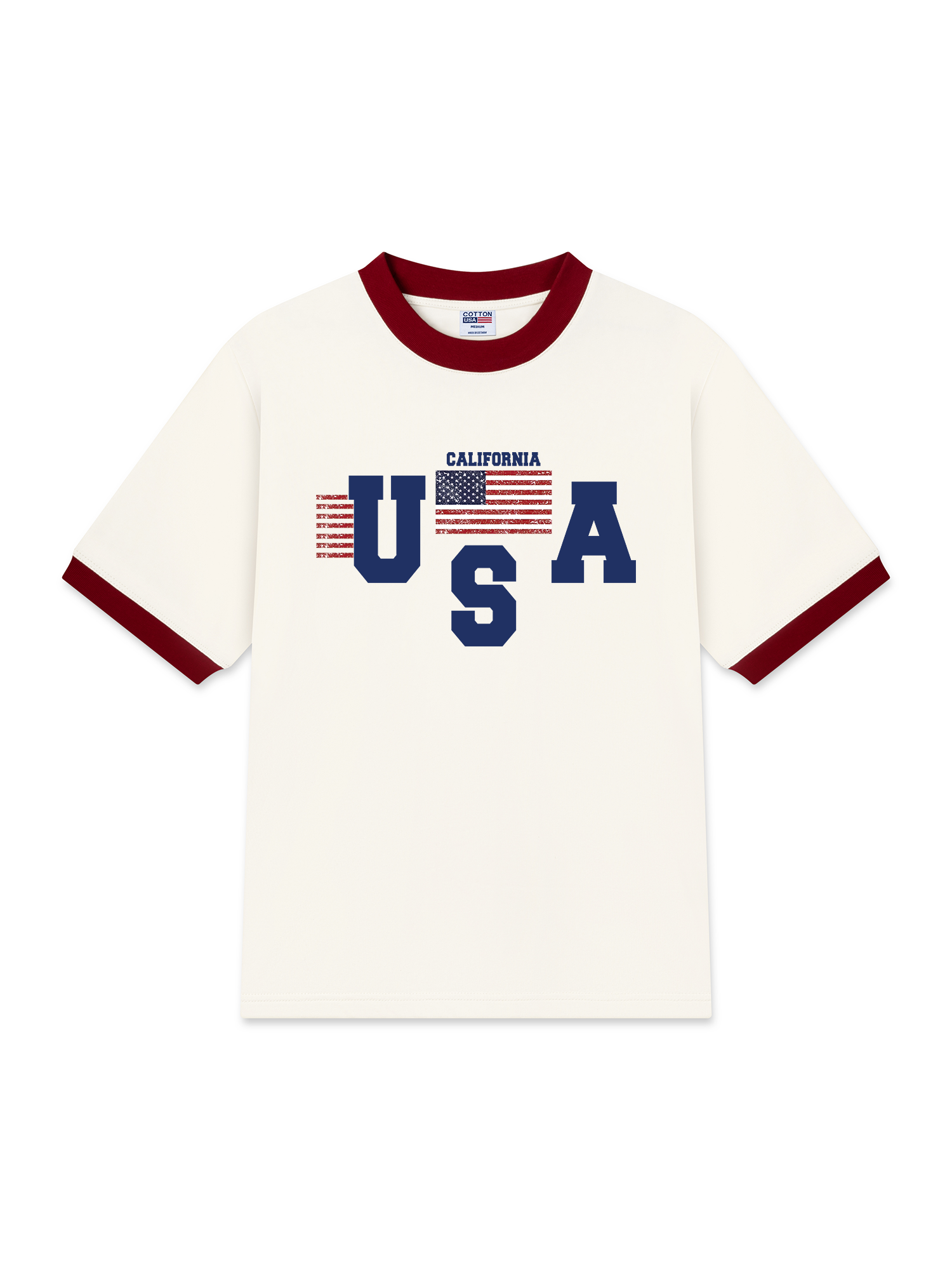 Áo Thun Ringer Relaxed Fit USA California