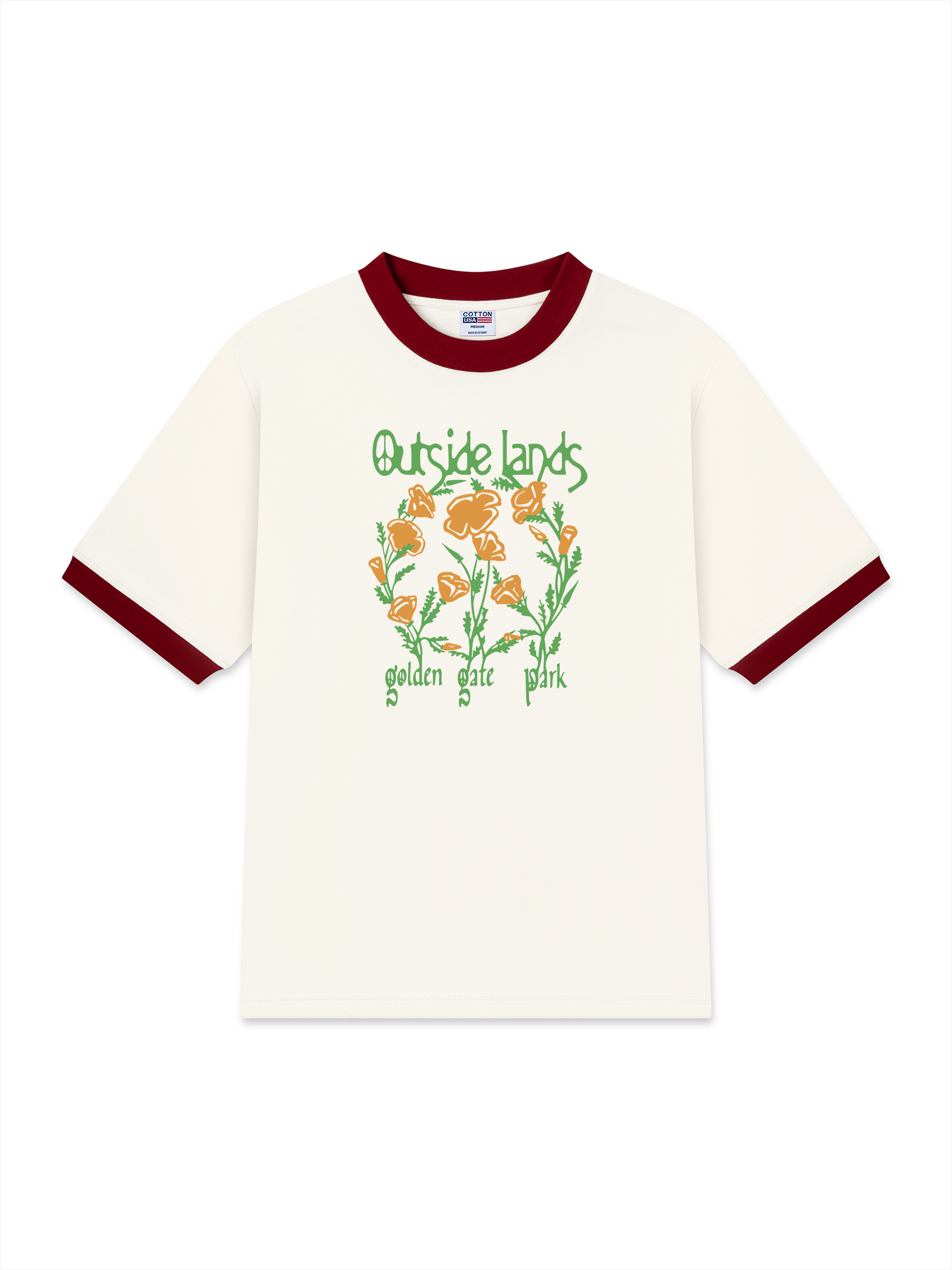 Áo Thun Ringer Relaxed Fit Floral Outside Lands