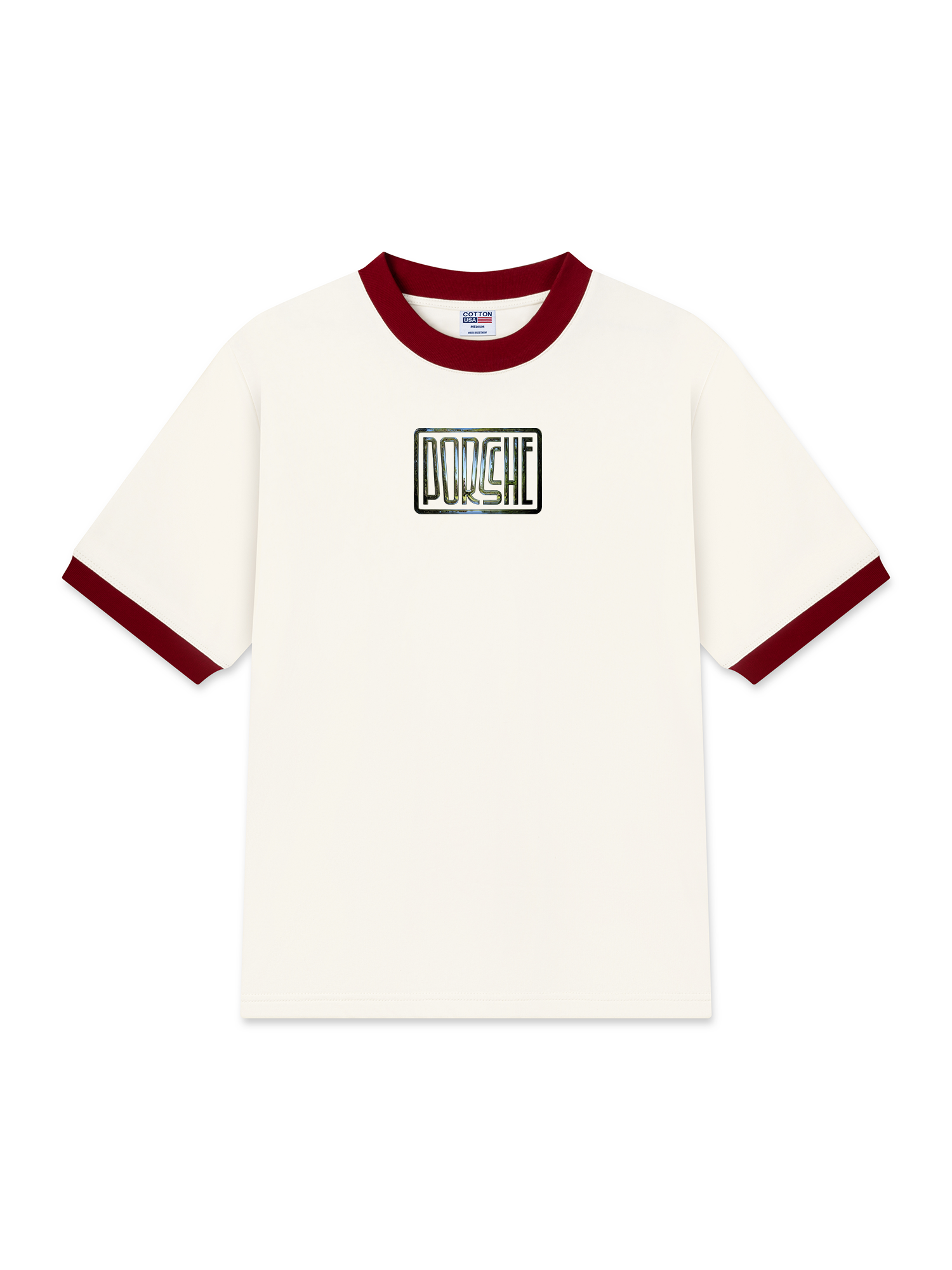 Áo Thun Ringer Relaxed Fit Porsche Chrome Sign