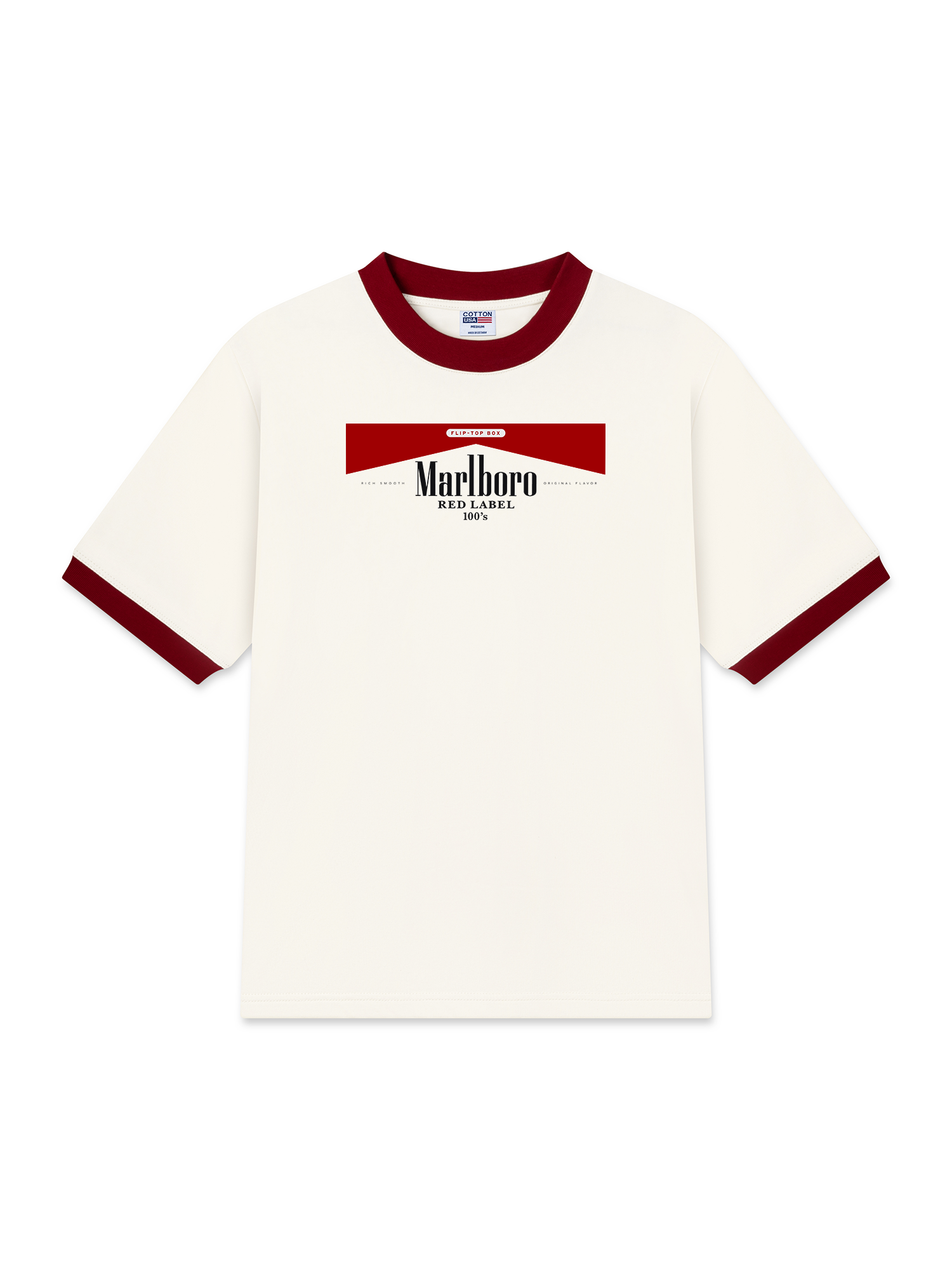 Áo Thun Ringer Relaxed Fit Marlboro Flip Top Box