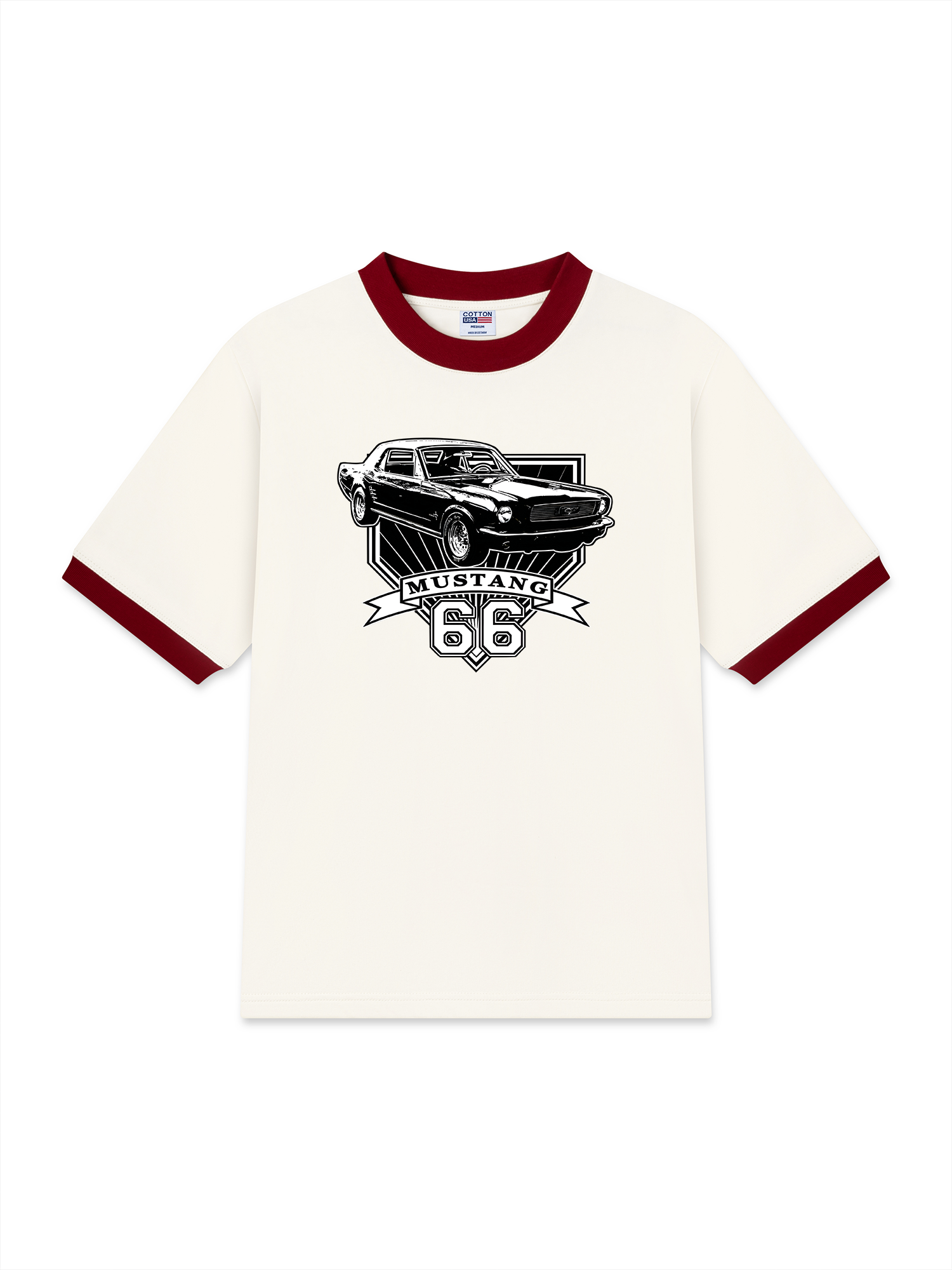 Áo Thun Ringer Relaxed Fit Mustang 66