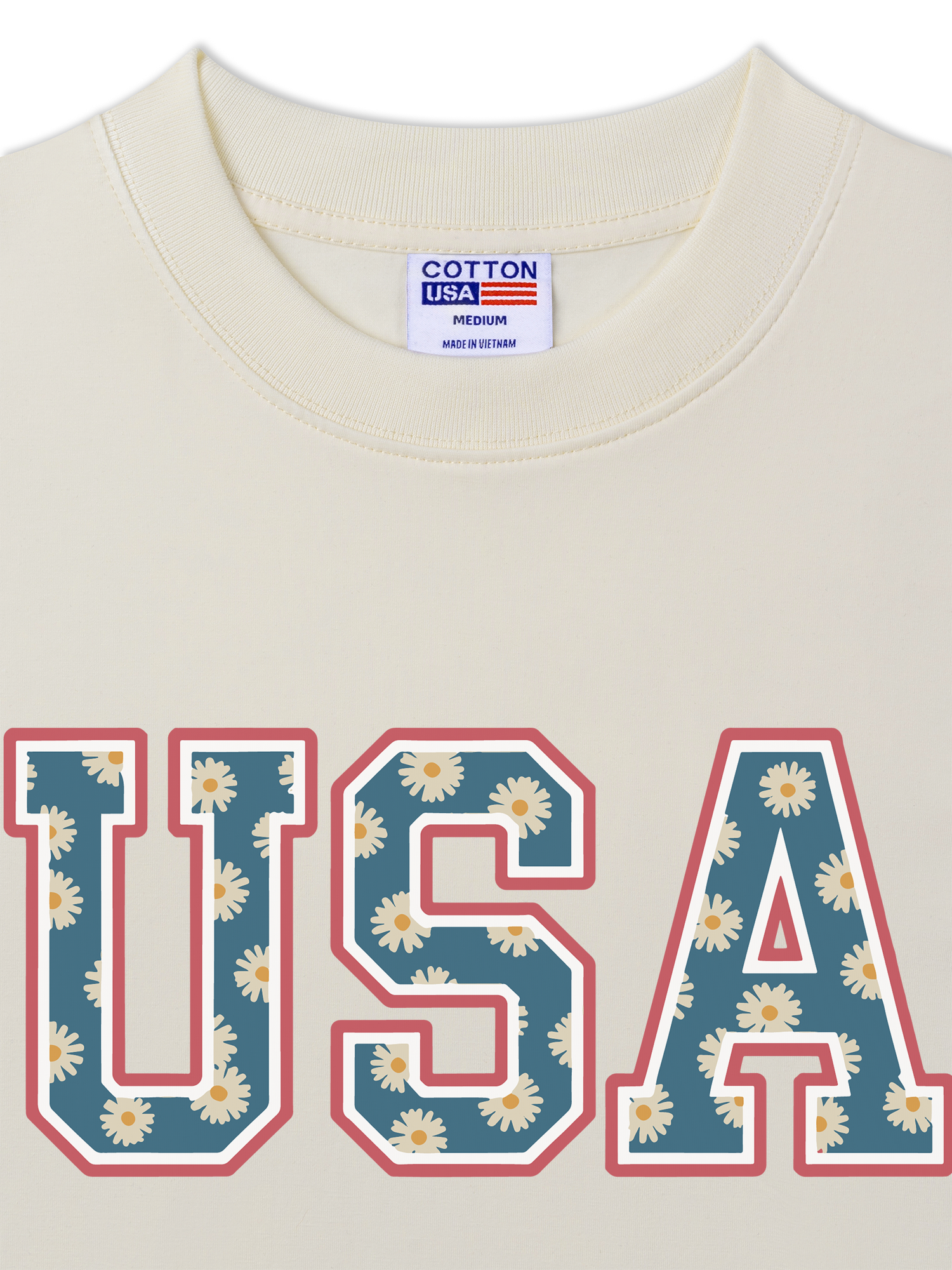 Áo Thun Relaxed Fit USA Daisy Season