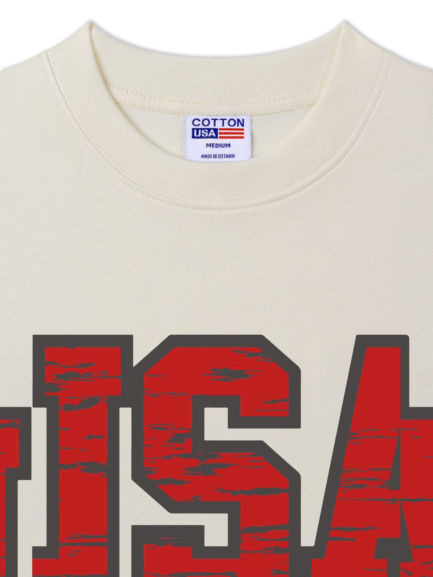 Áo Thun Relaxed Fit USA Scratched Typo