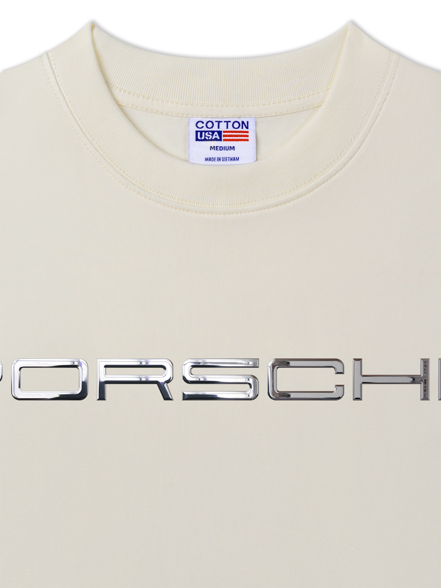 Áo Thun Relaxed Fit Porsche Chrome Typo