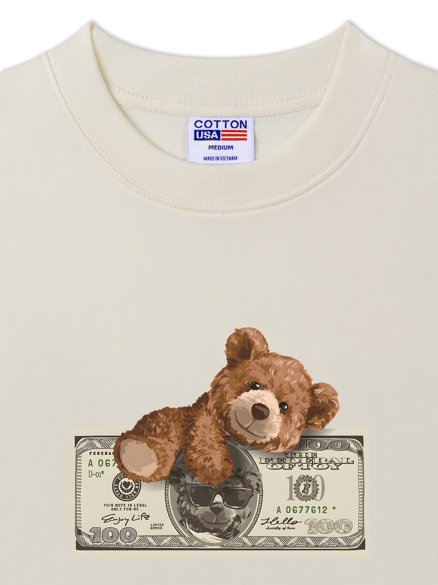 Áo Thun Relaxed Fit Money Teddy Dollar