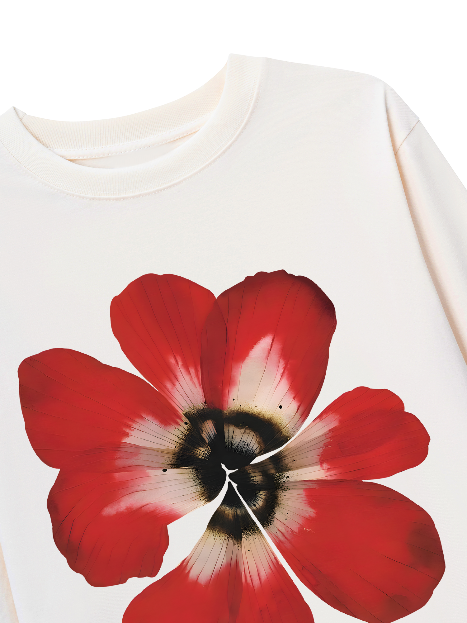 Áo Thun Dài Tay Floral Red Flower