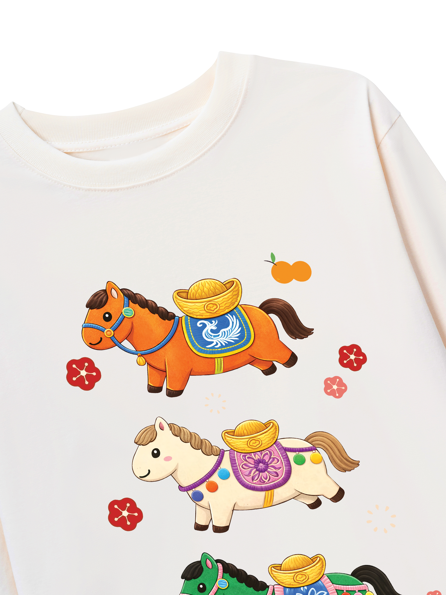 Áo Thun Dài Tay Tết Bính Ngọ 3 Chú Ngựa