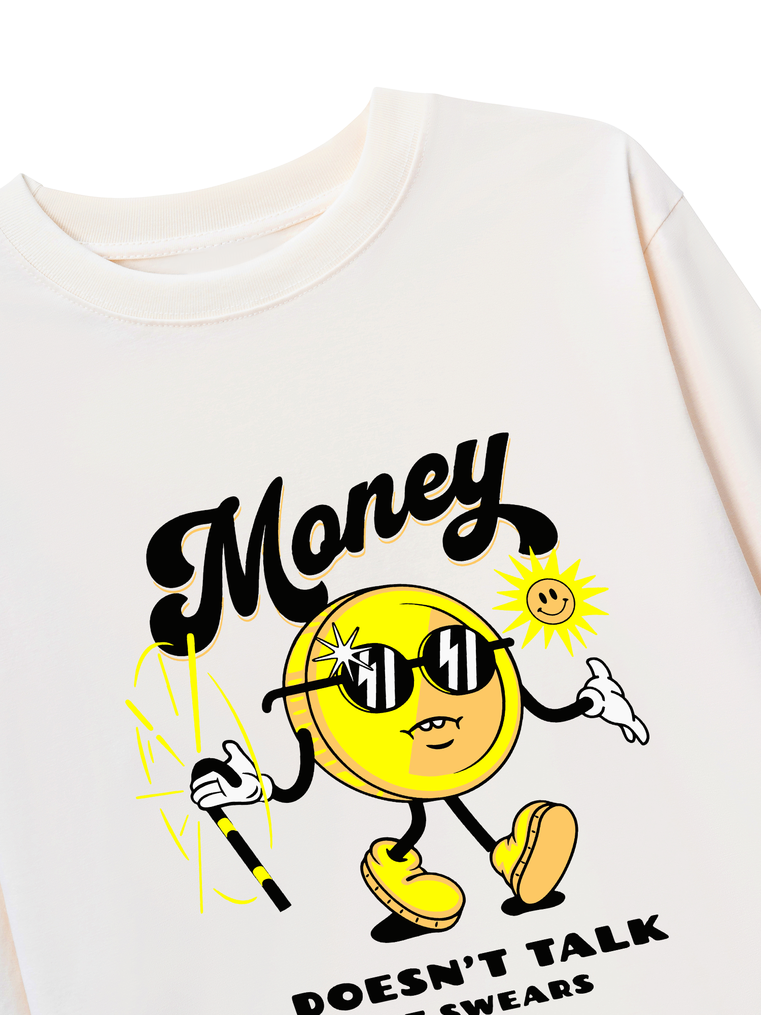 Áo Thun Dài Tay Money Doesn_t Talk It Swears