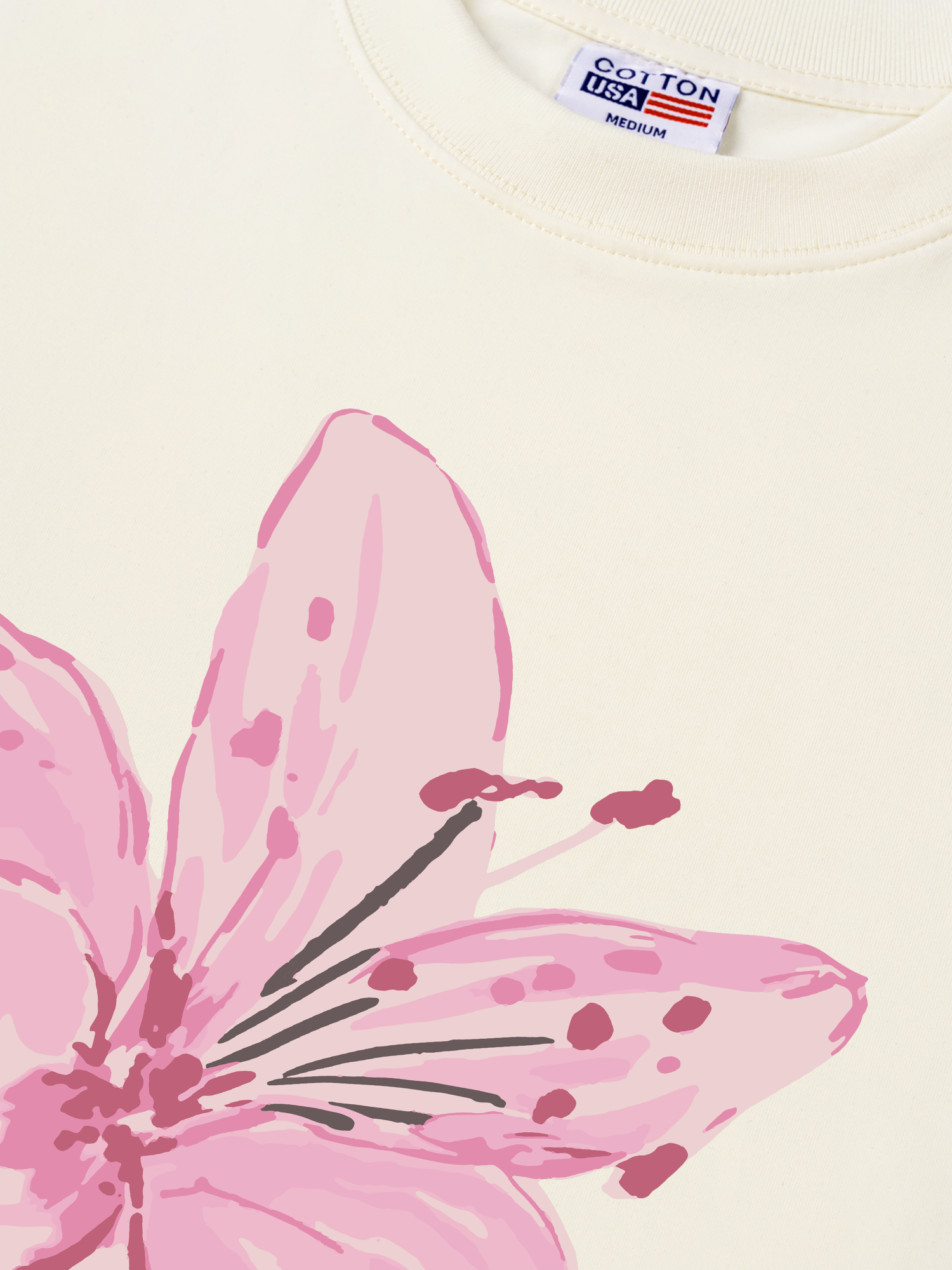 Áo Thun Relaxed Fit Pink Lily