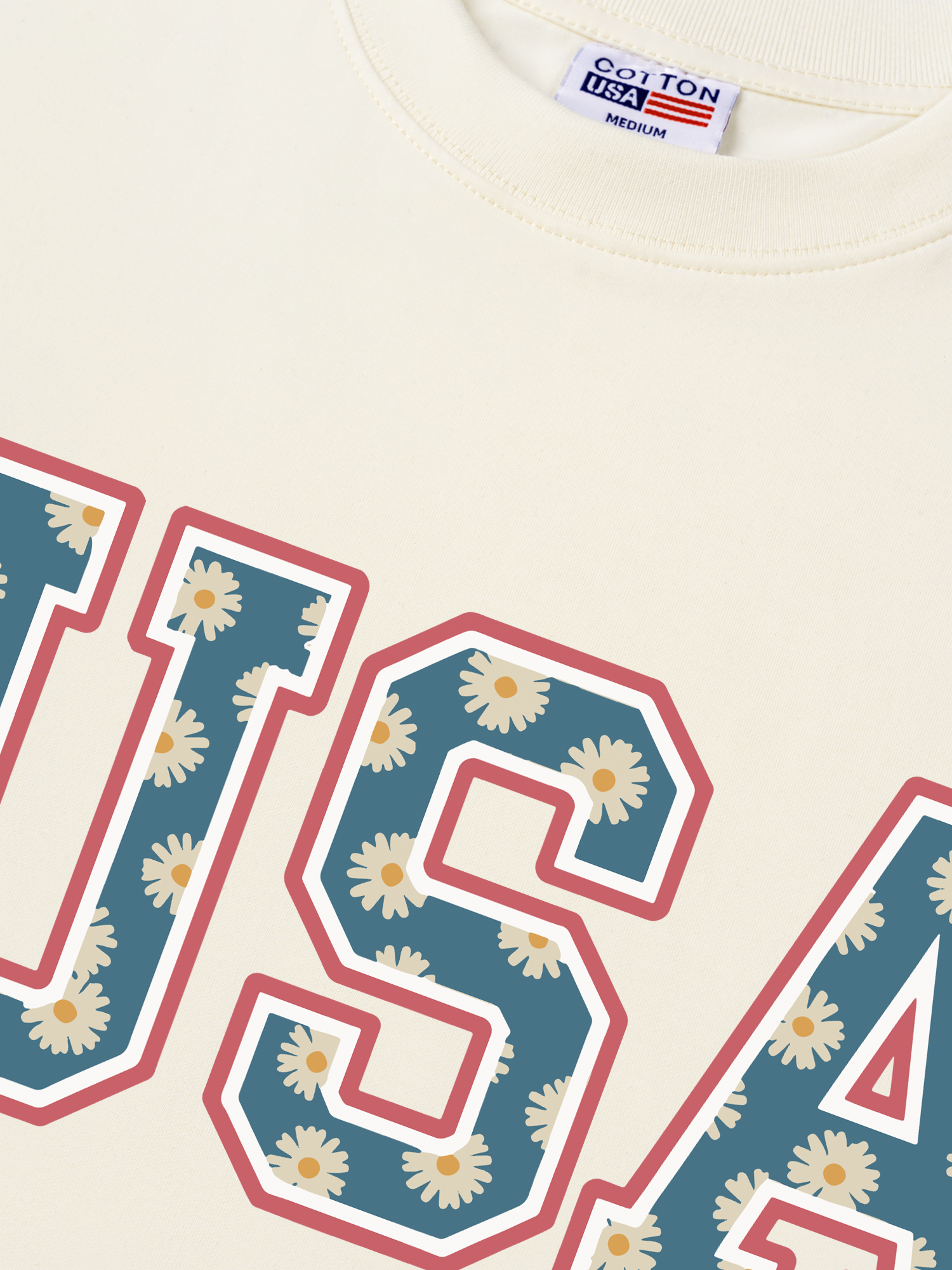 Áo Thun Relaxed Fit USA Daisy Season