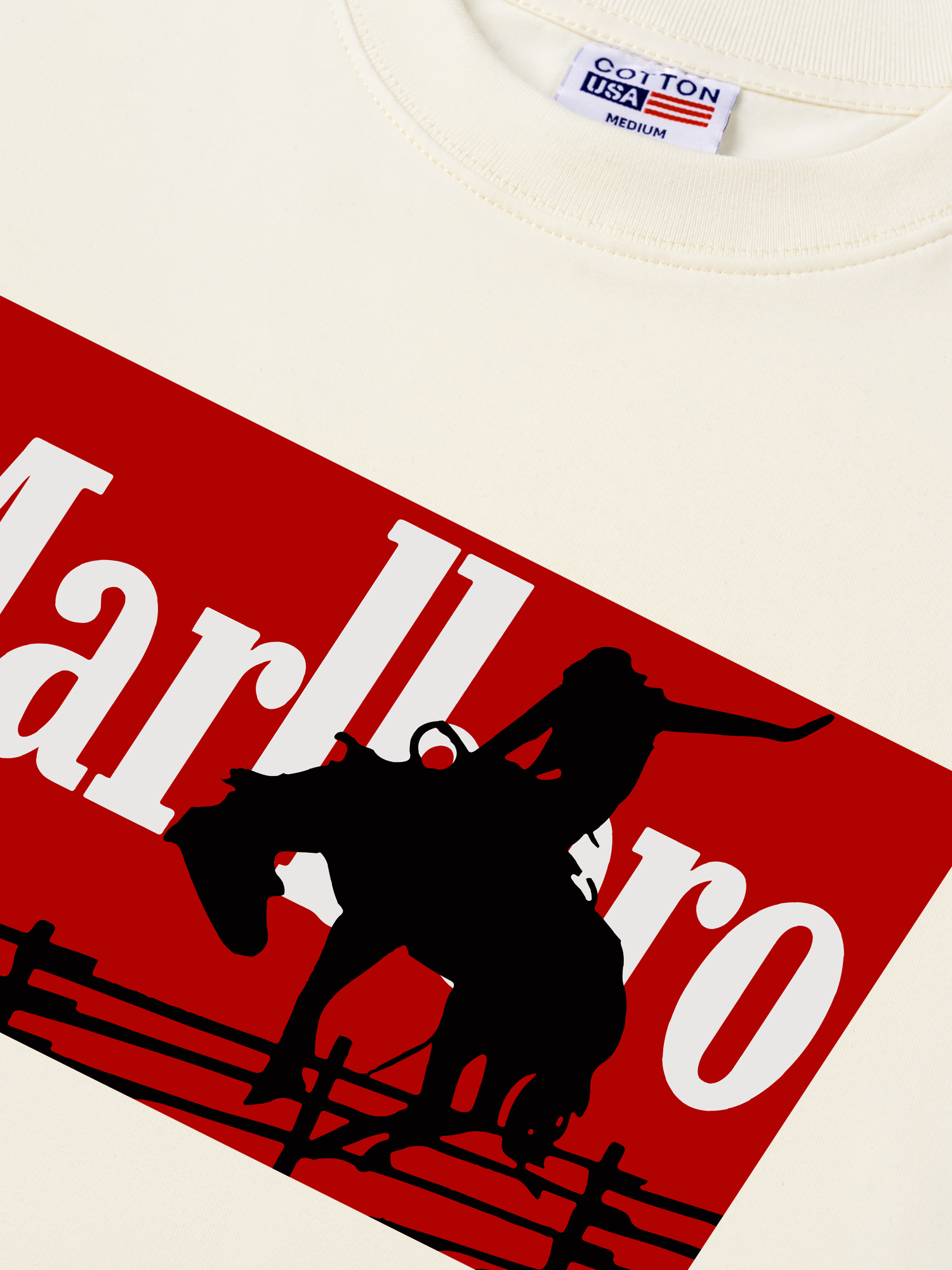 Áo Thun Relaxed Fit Marlboro Vaulting Cowboy
