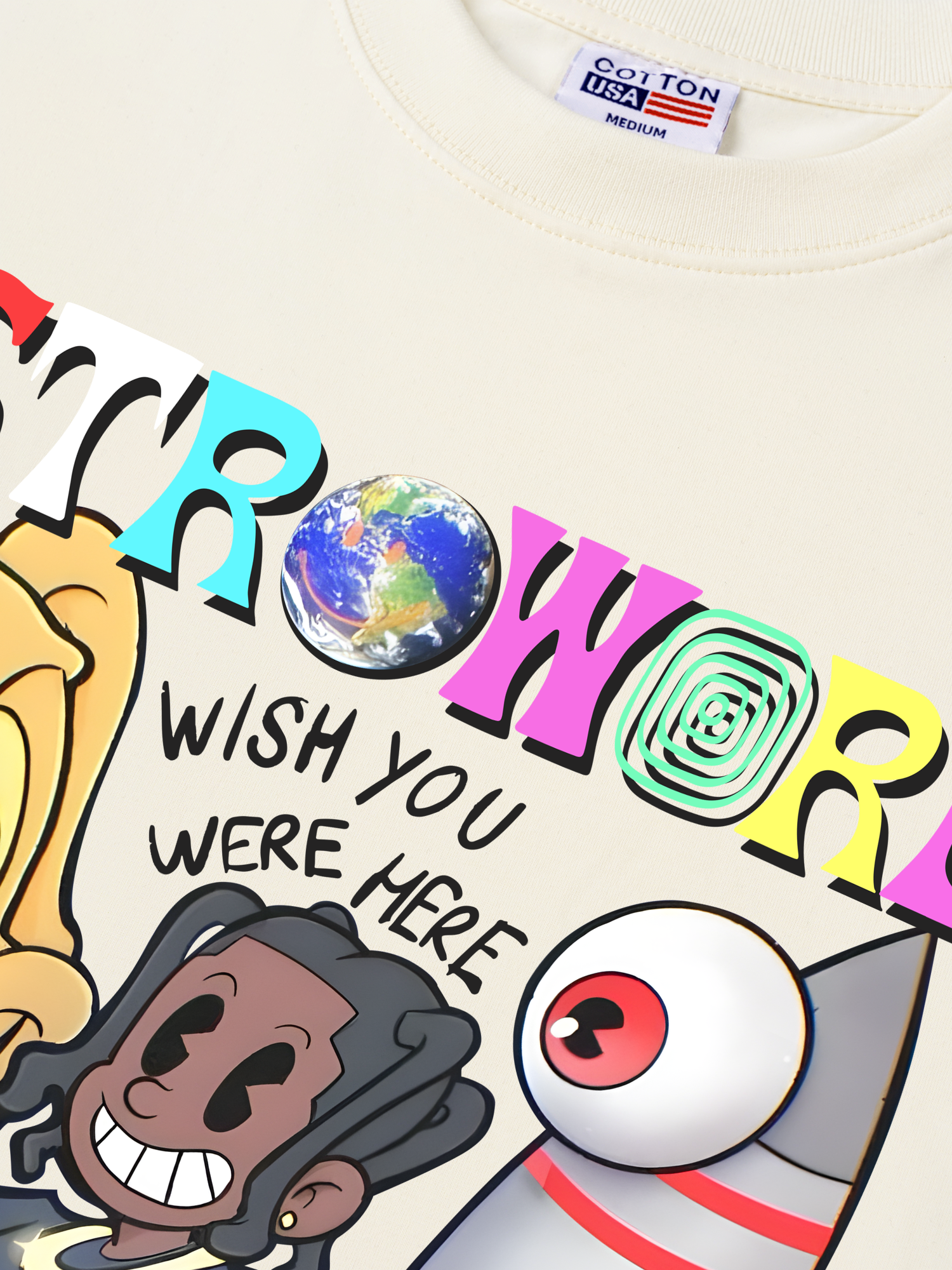 Áo Thun Relaxed Fit Rapper Astroworld Travis