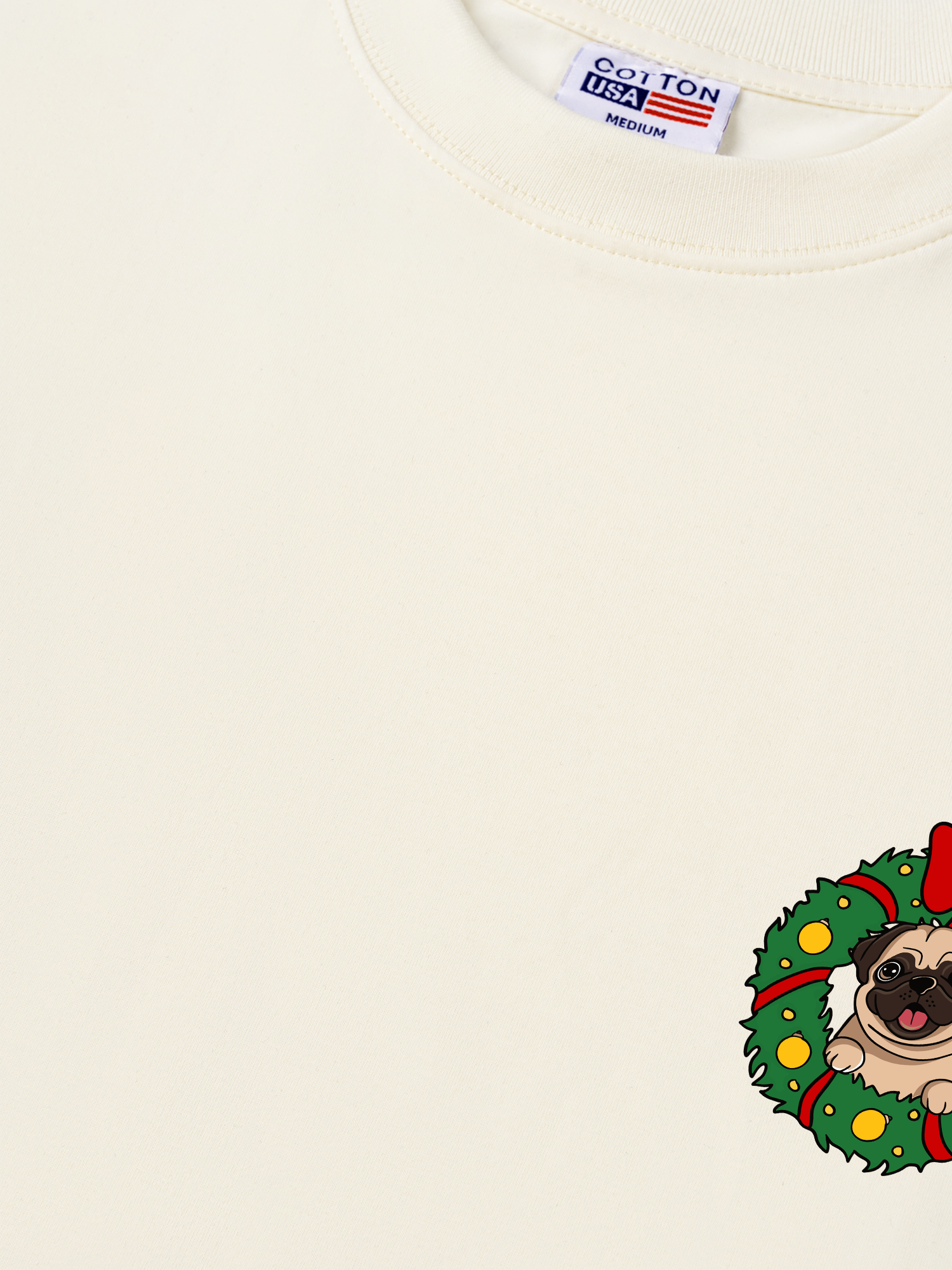 Áo Thun Relaxed Fit Pug In A Wreath