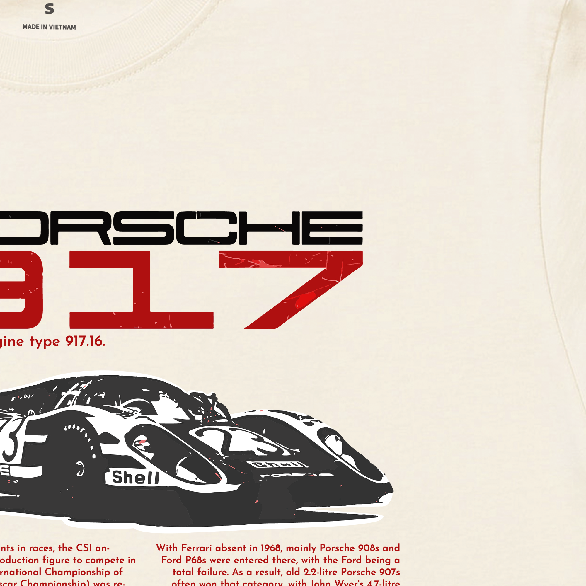 Áo Thun Oversize Porsche 917 16-Cylindor