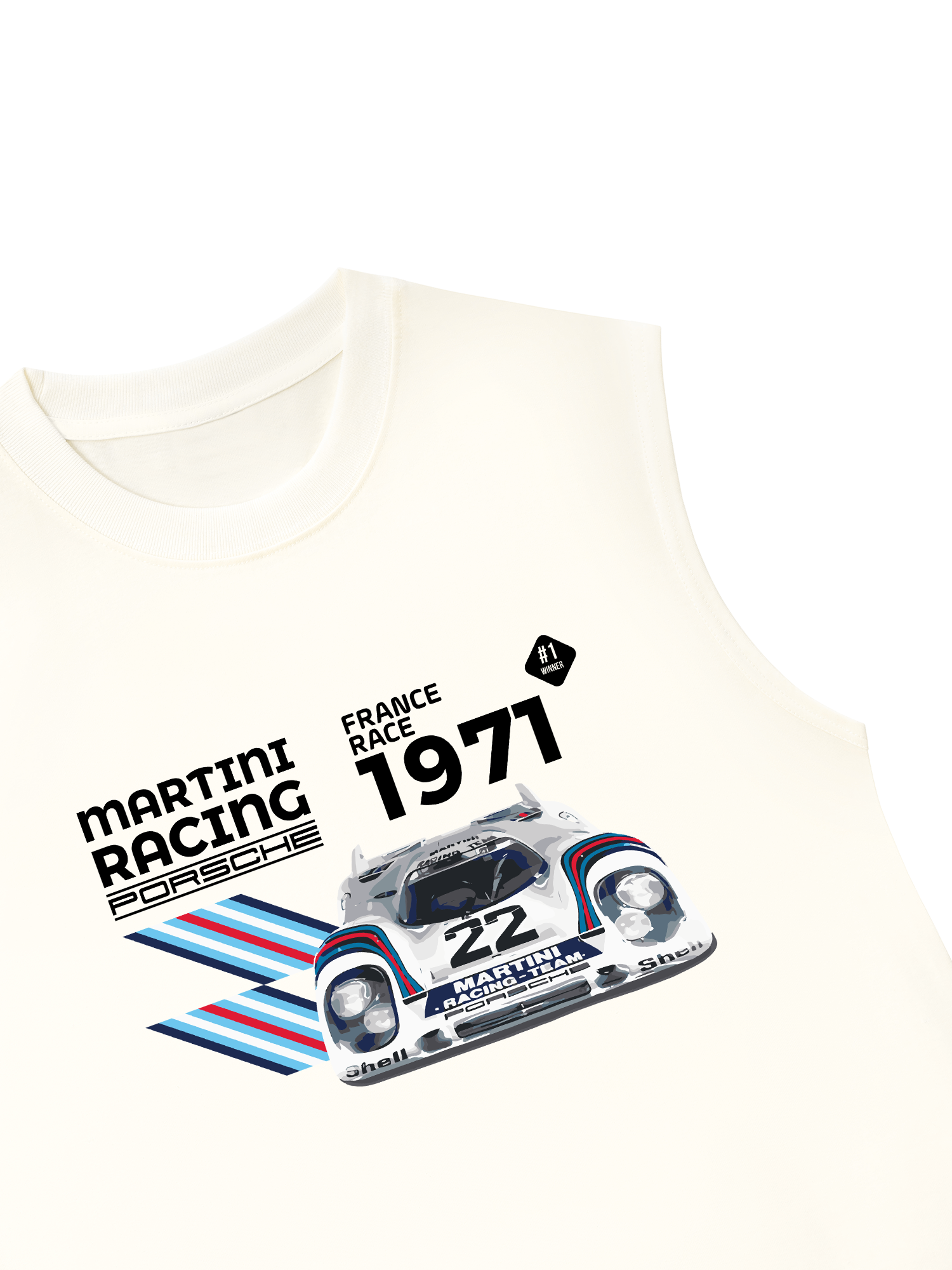 Áo Ba Lỗ Relaxed Fit Porsche France Race 1971