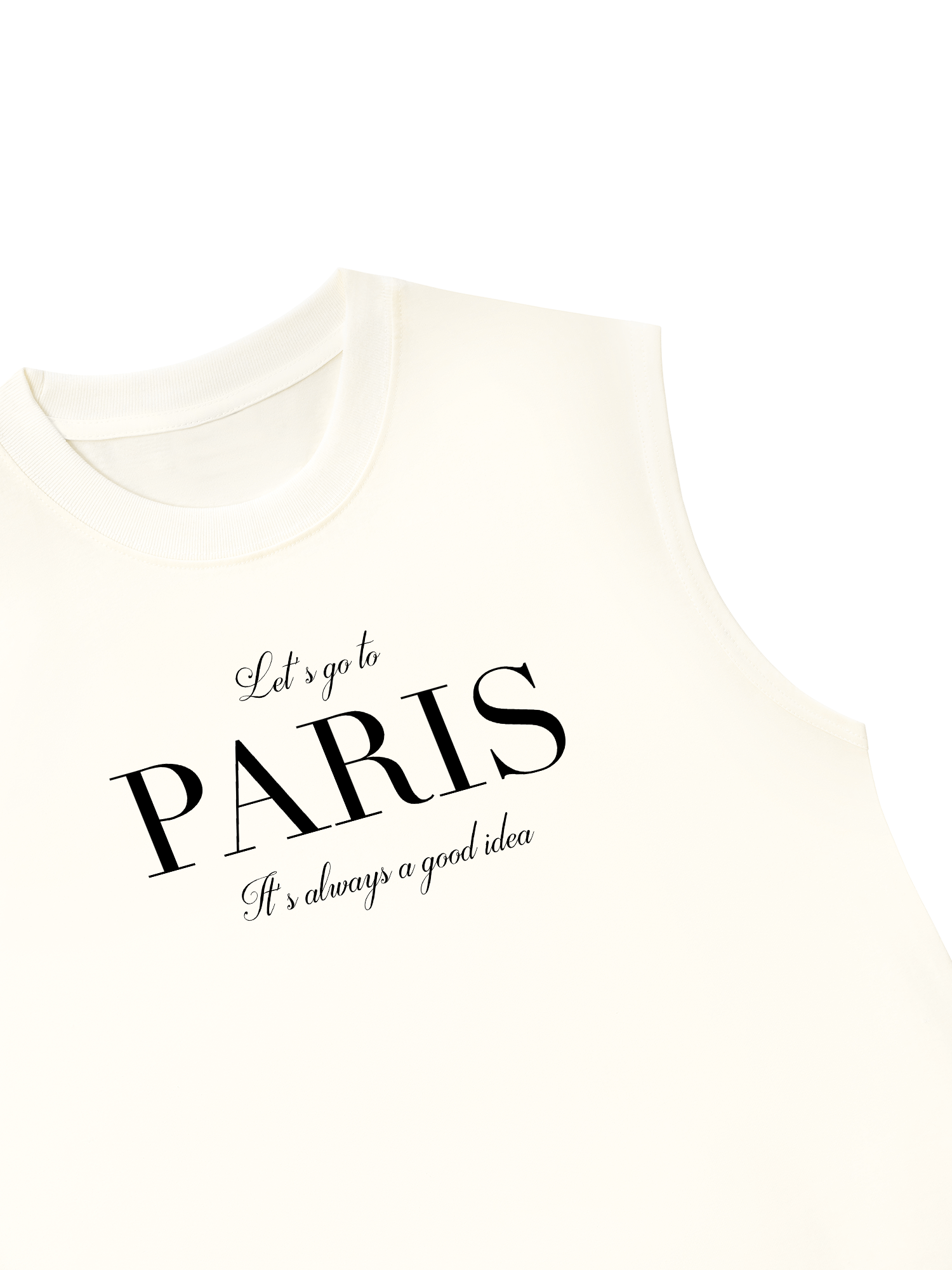 Áo Ba Lỗ Relaxed Fit City Let_s go to Paris