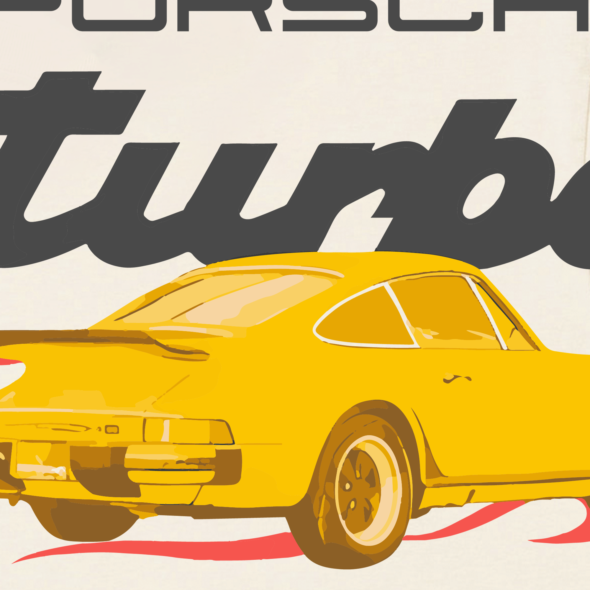 Áo Thun Oversize Porsche Turbo Golden Race