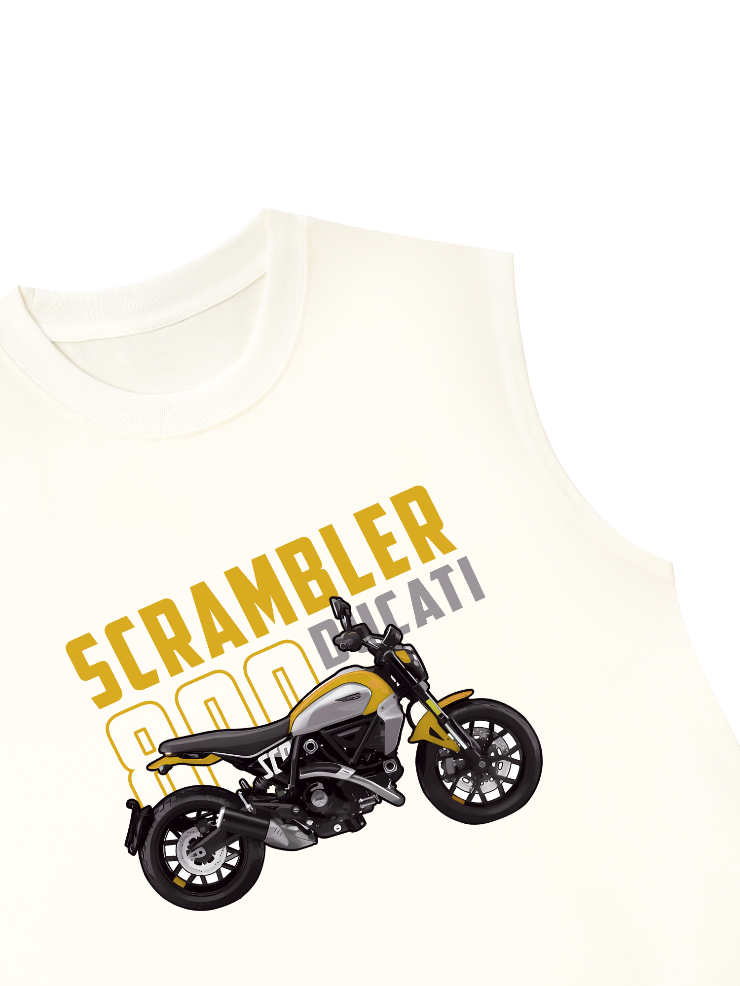 Áo Ba Lỗ Relaxed Fit Scrambler 800 Ducati Yellow