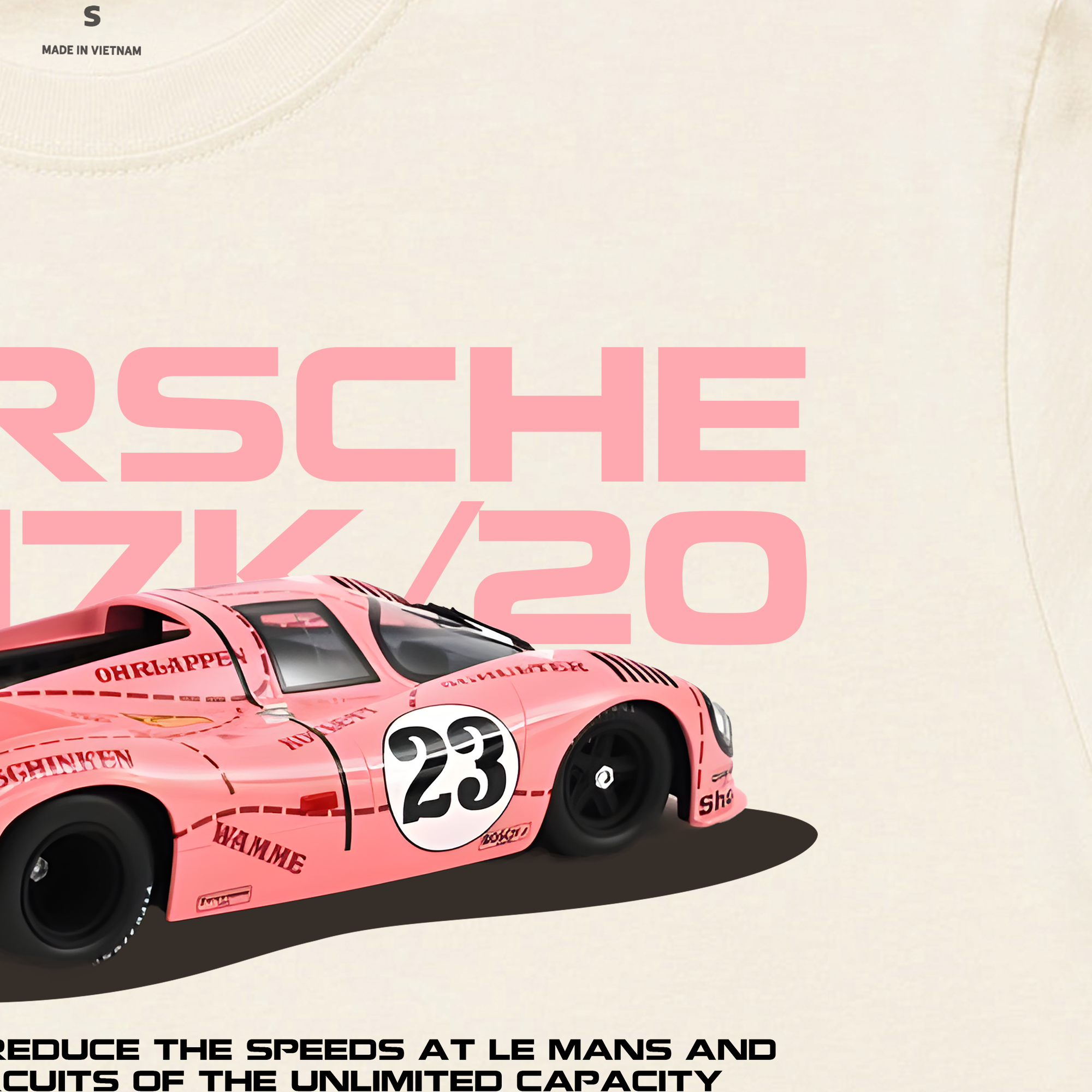 Áo Thun Oversize Porsche 917K Pink Pig