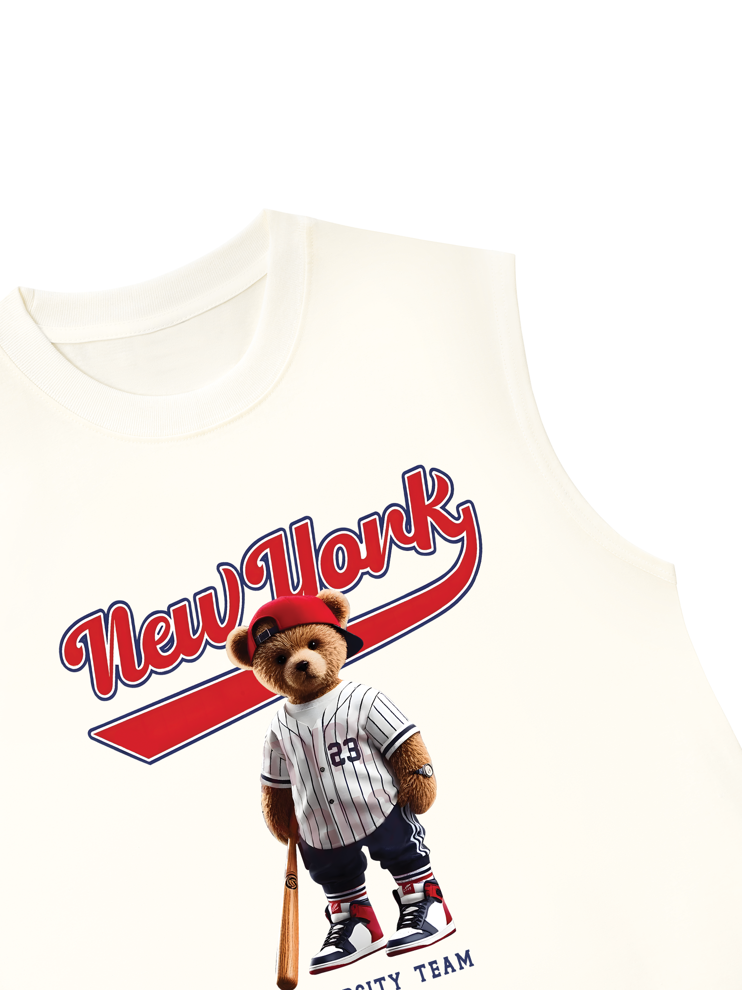 Áo Ba Lỗ Relaxed Fit Baseball New York Teddy