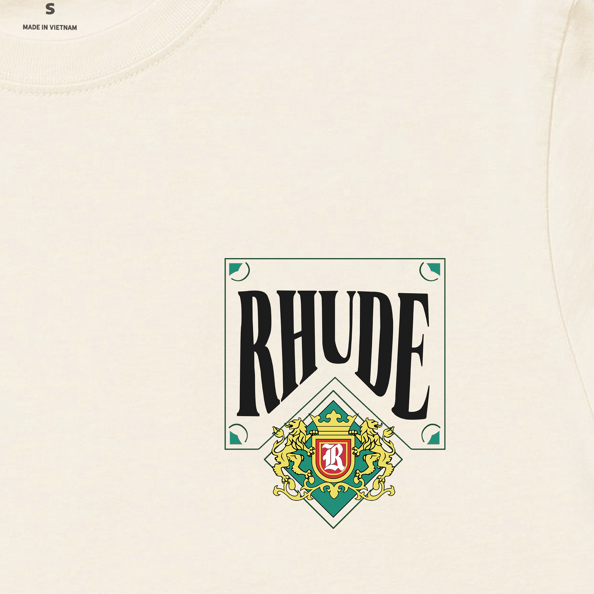 Áo Thun Oversize RHUDE CARD Green