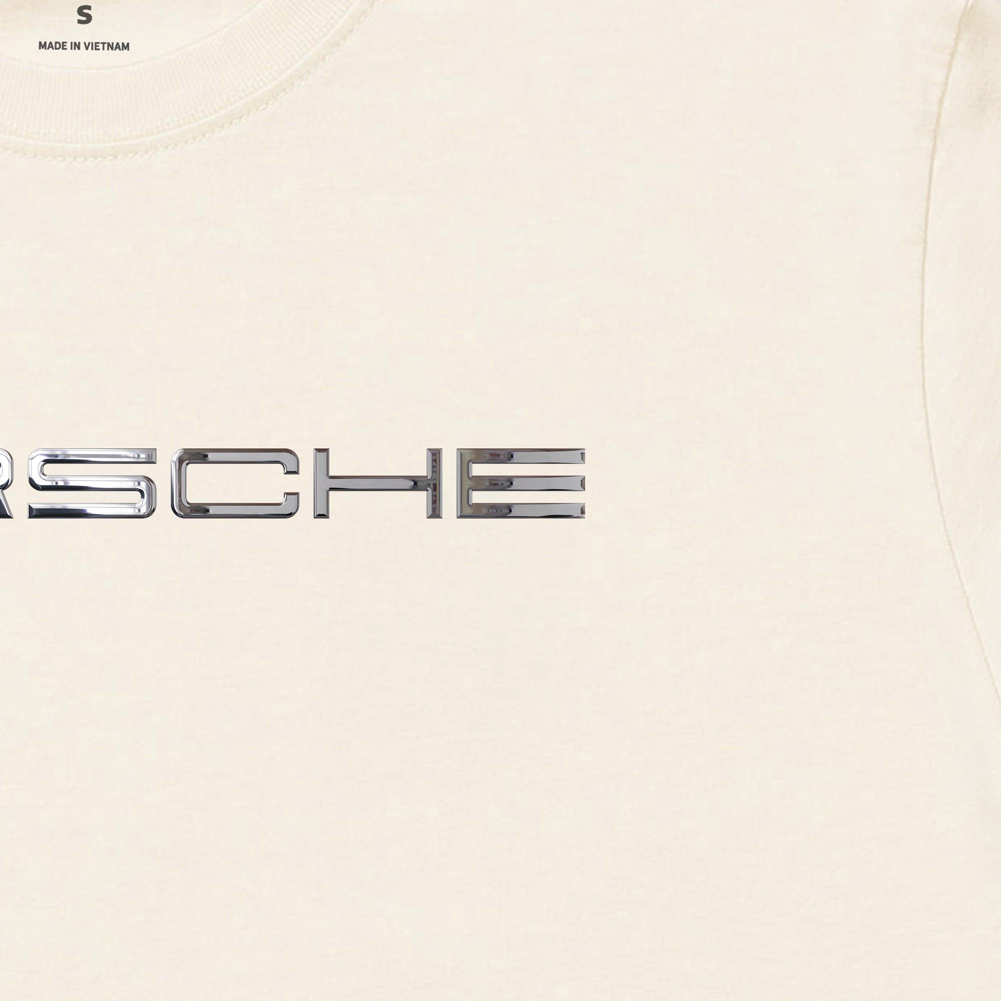 Áo Thun Oversize Porsche Chrome Typo