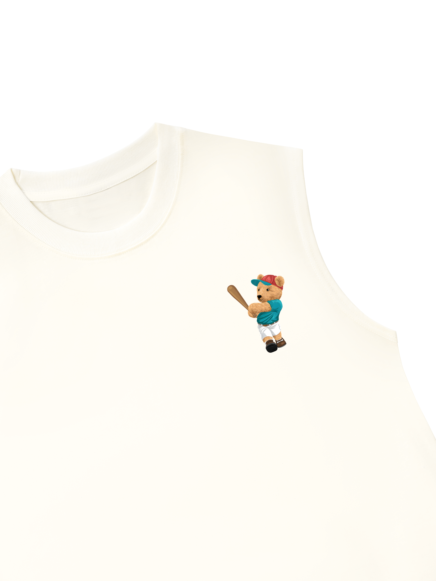 Áo Ba Lỗ Relaxed Fit Baseball Home Run Teddy Bear
