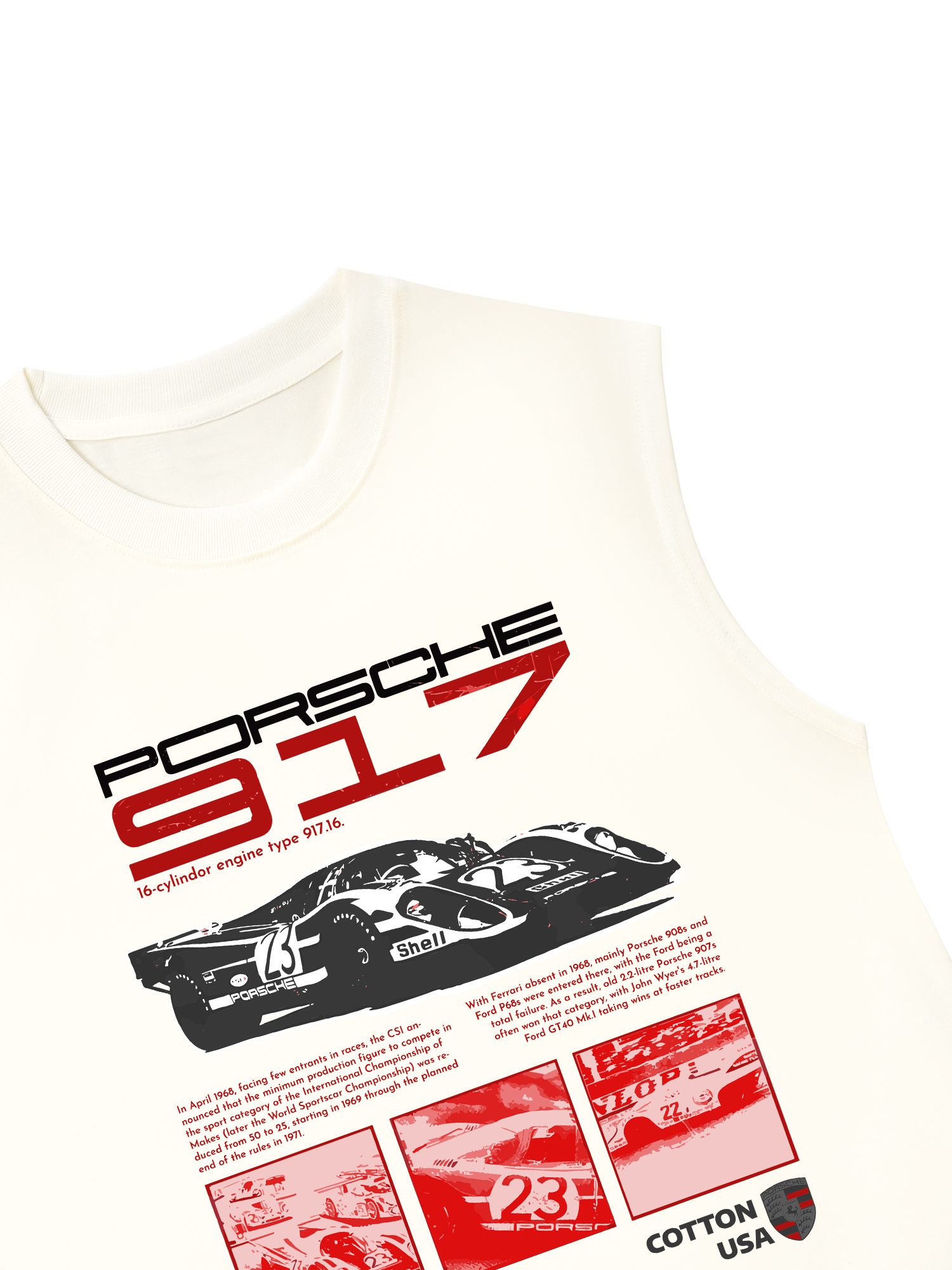 Áo Ba Lỗ Relaxed Fit Porsche 917 16-Cylindor