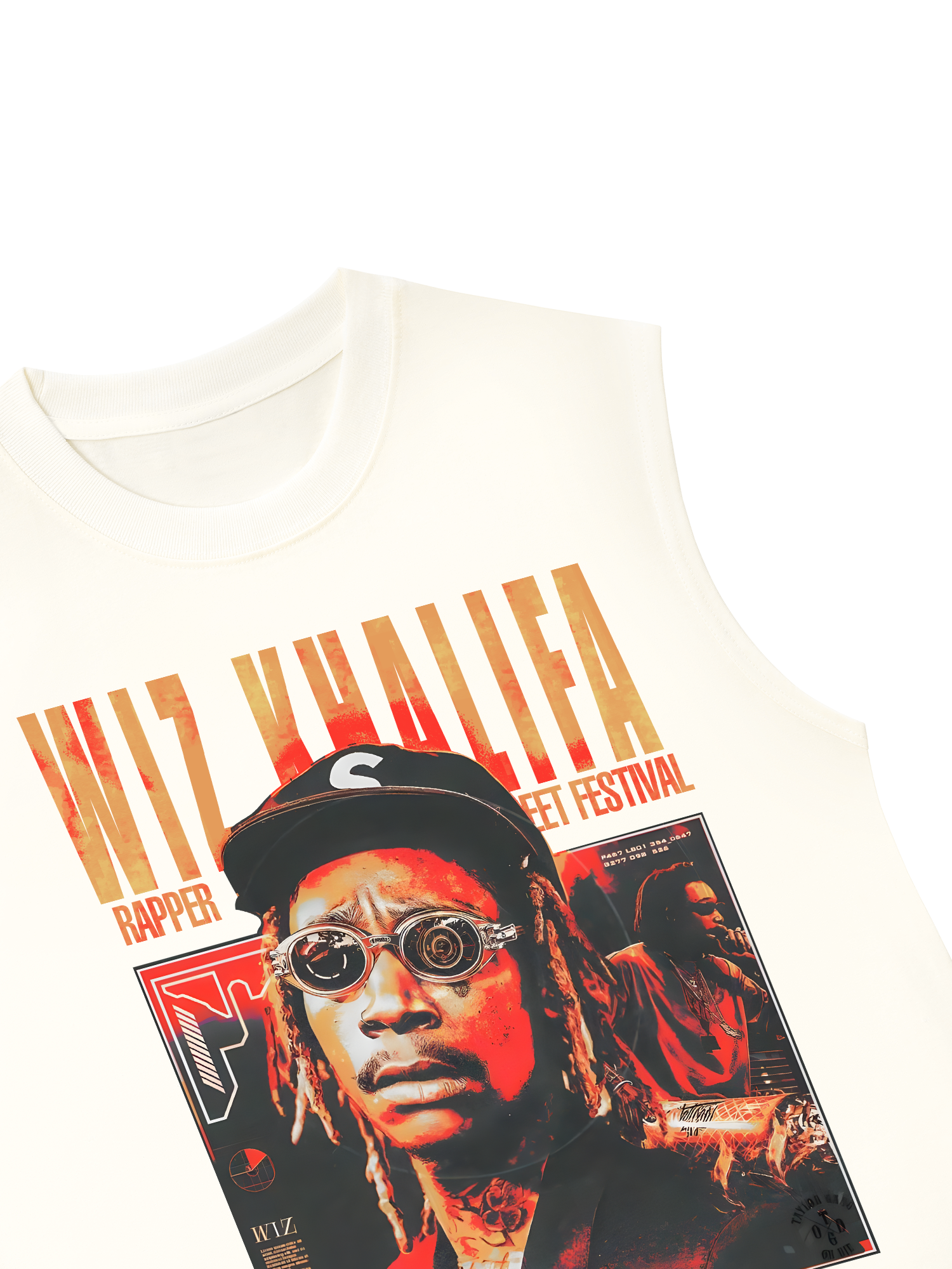 Áo Ba Lỗ Relaxed Fit Rapper Wiz Khalifa Street Festival
