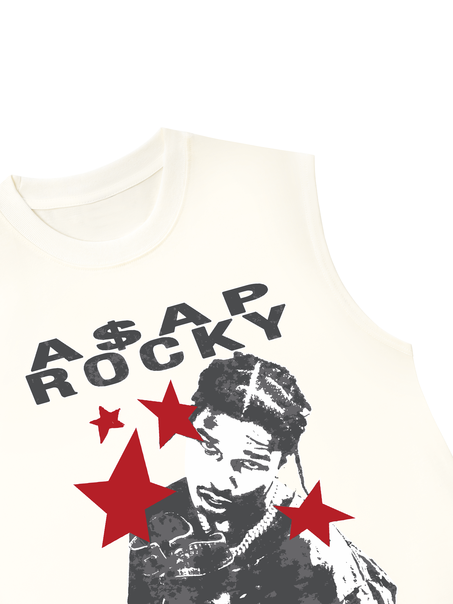 Áo Ba Lỗ Relaxed Fit Rapper Asap Rocky Vintage