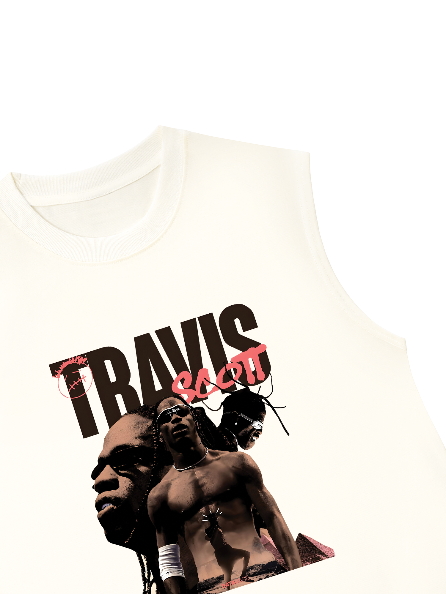 Áo Ba Lỗ Relaxed Fit Travis Scott Bootle Rap