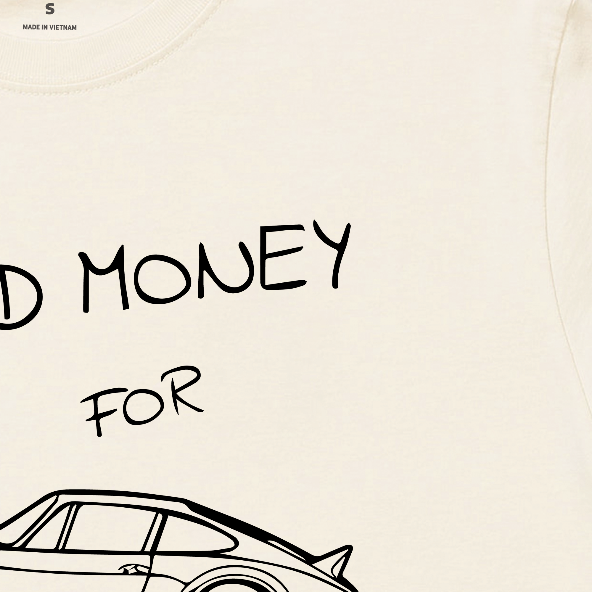 Áo Thun Oversize Porsche Need Money Sketch