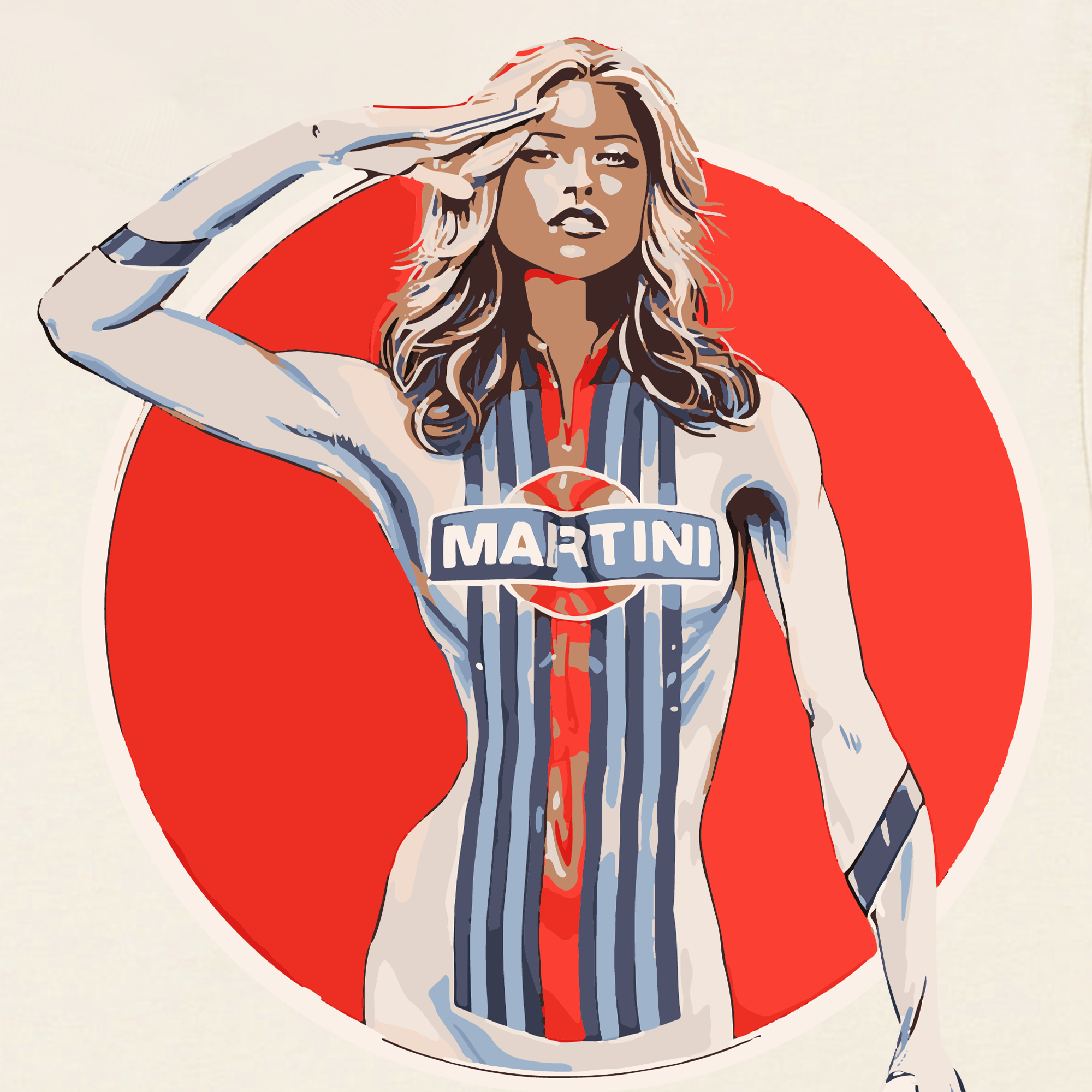 Áo Thun Oversize Porsche Girl Posing Martini