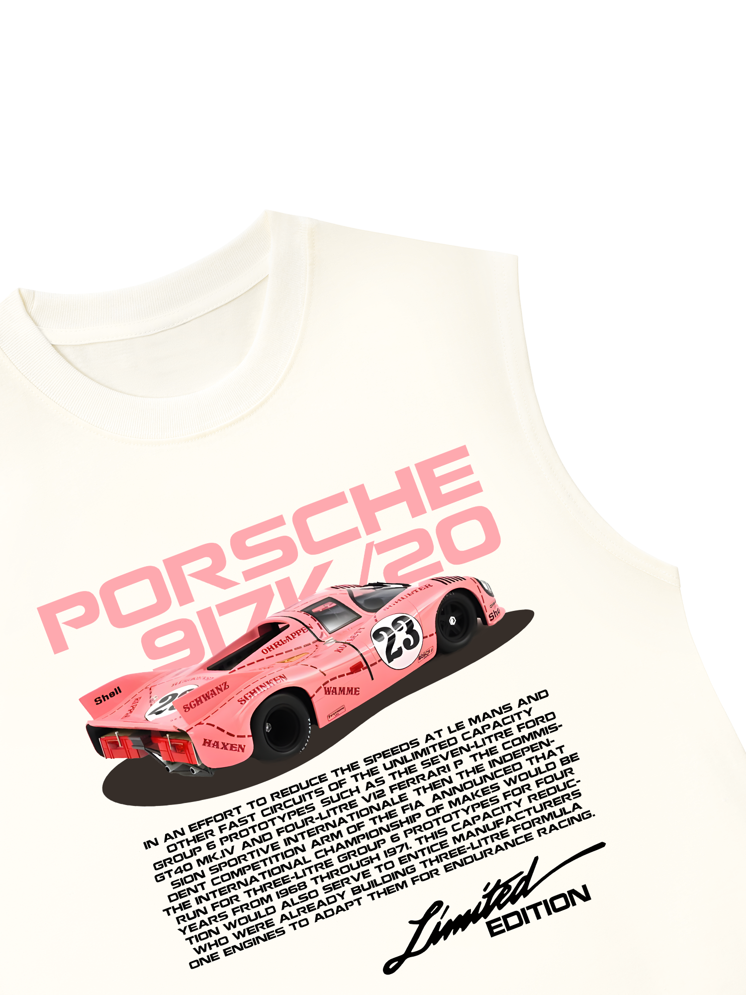 Áo Ba Lỗ Relaxed Fit Porsche 917K Pink Pig