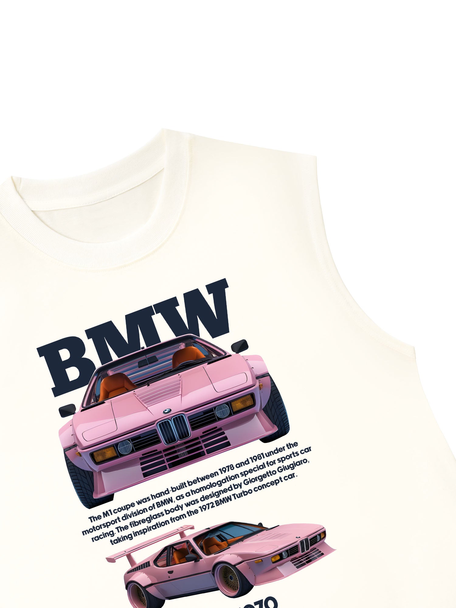 Áo Ba Lỗ Relaxed Fit BMW M1 Pink