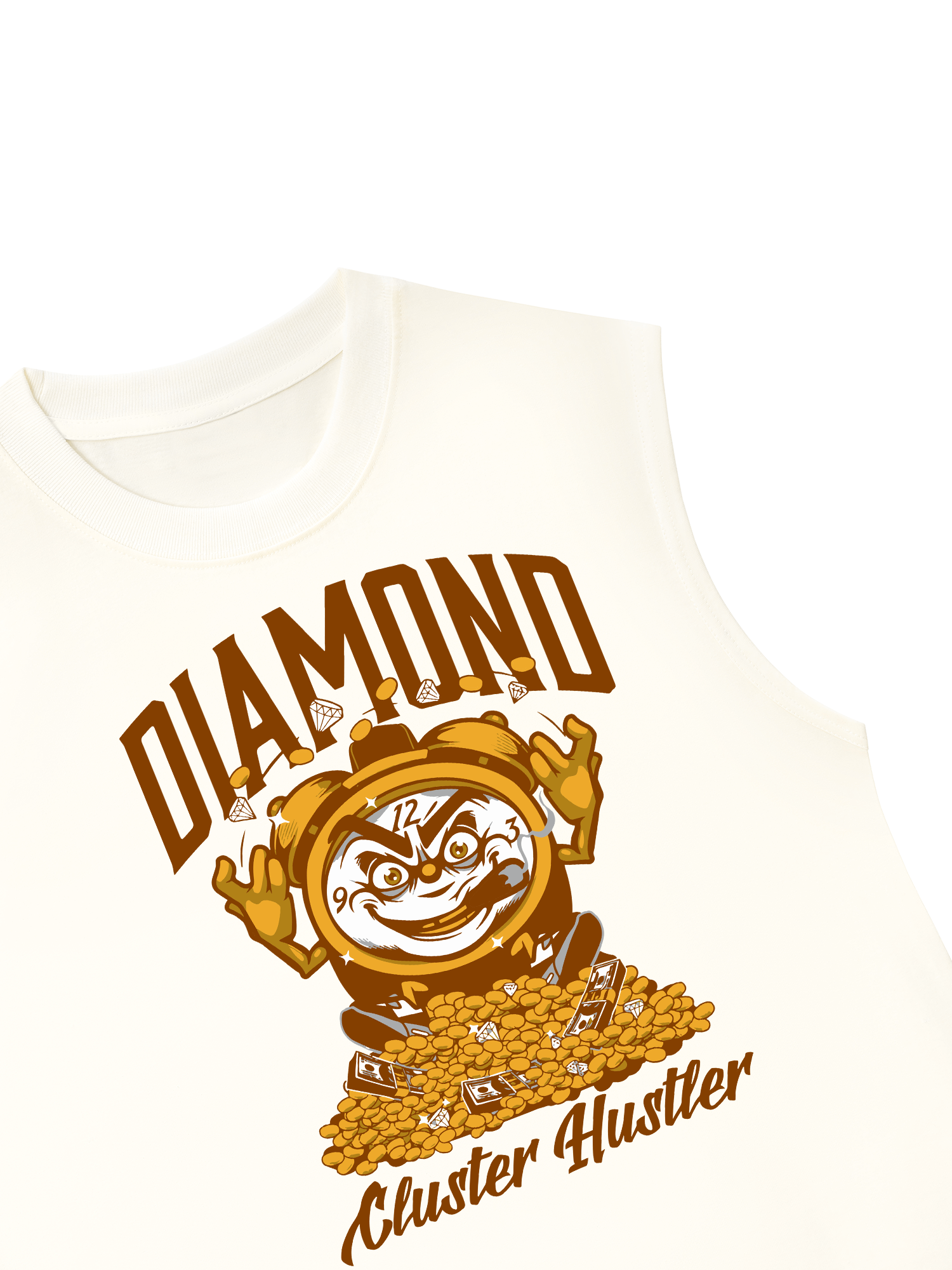 Áo Ba Lỗ Relaxed Fit Money Diamond Cluster Hustler
