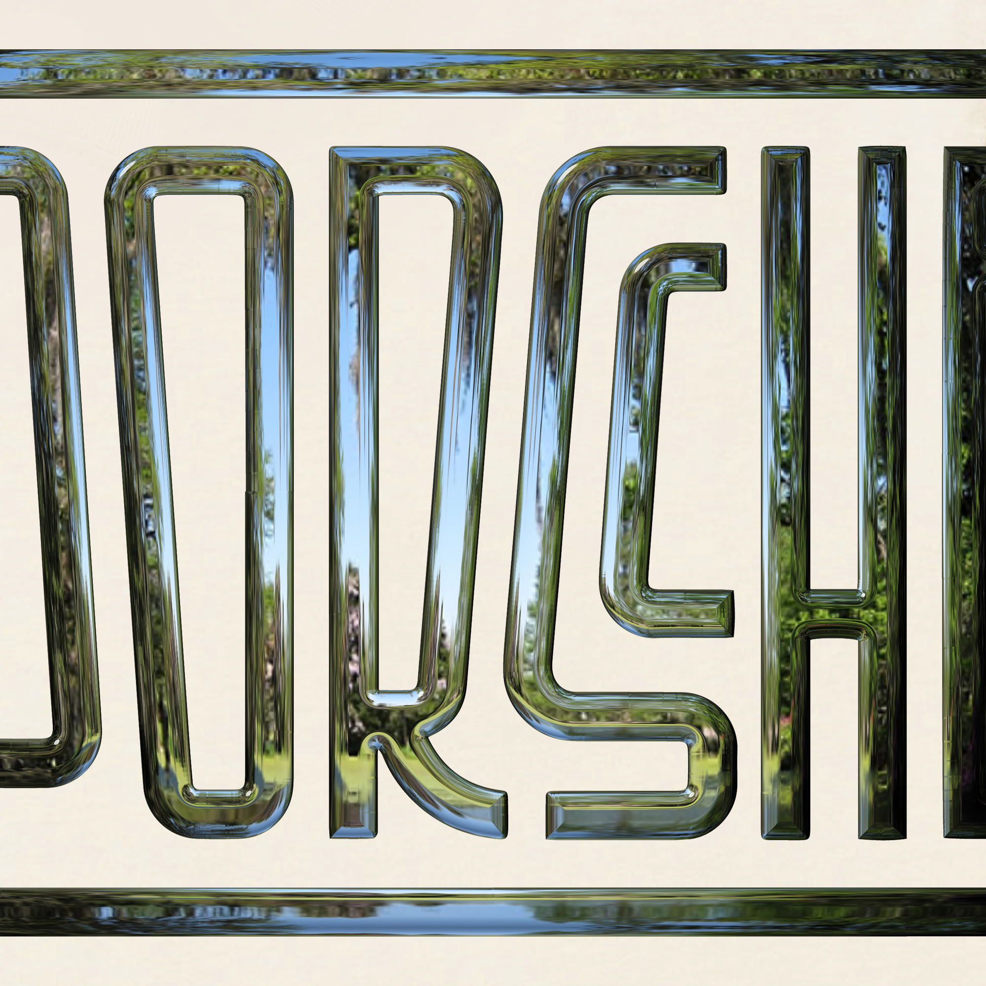 Áo Thun Oversize Porsche Chrome Sign