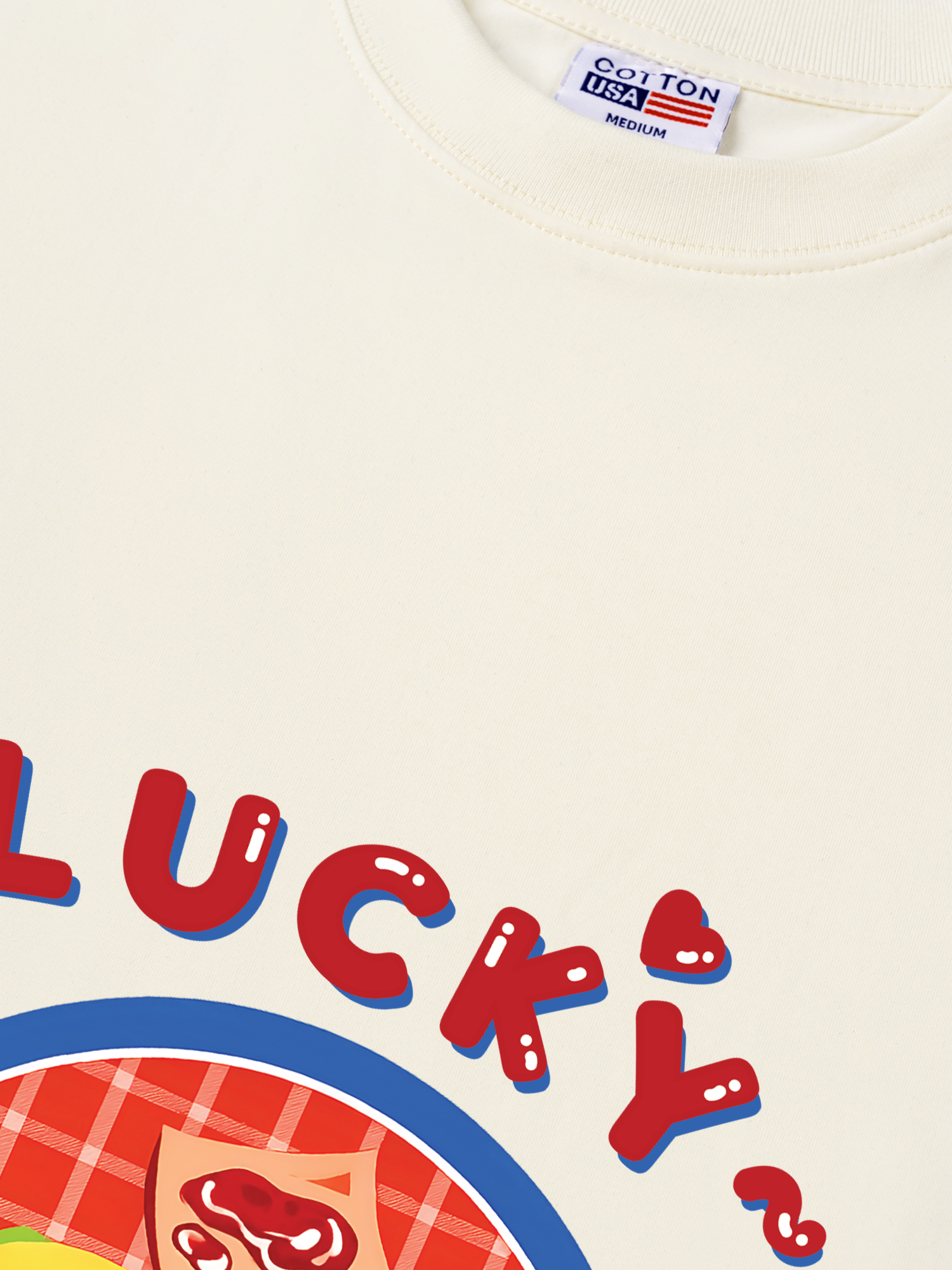Áo Thun Relaxed Fit Yummy Mood Lucky Hamburger
