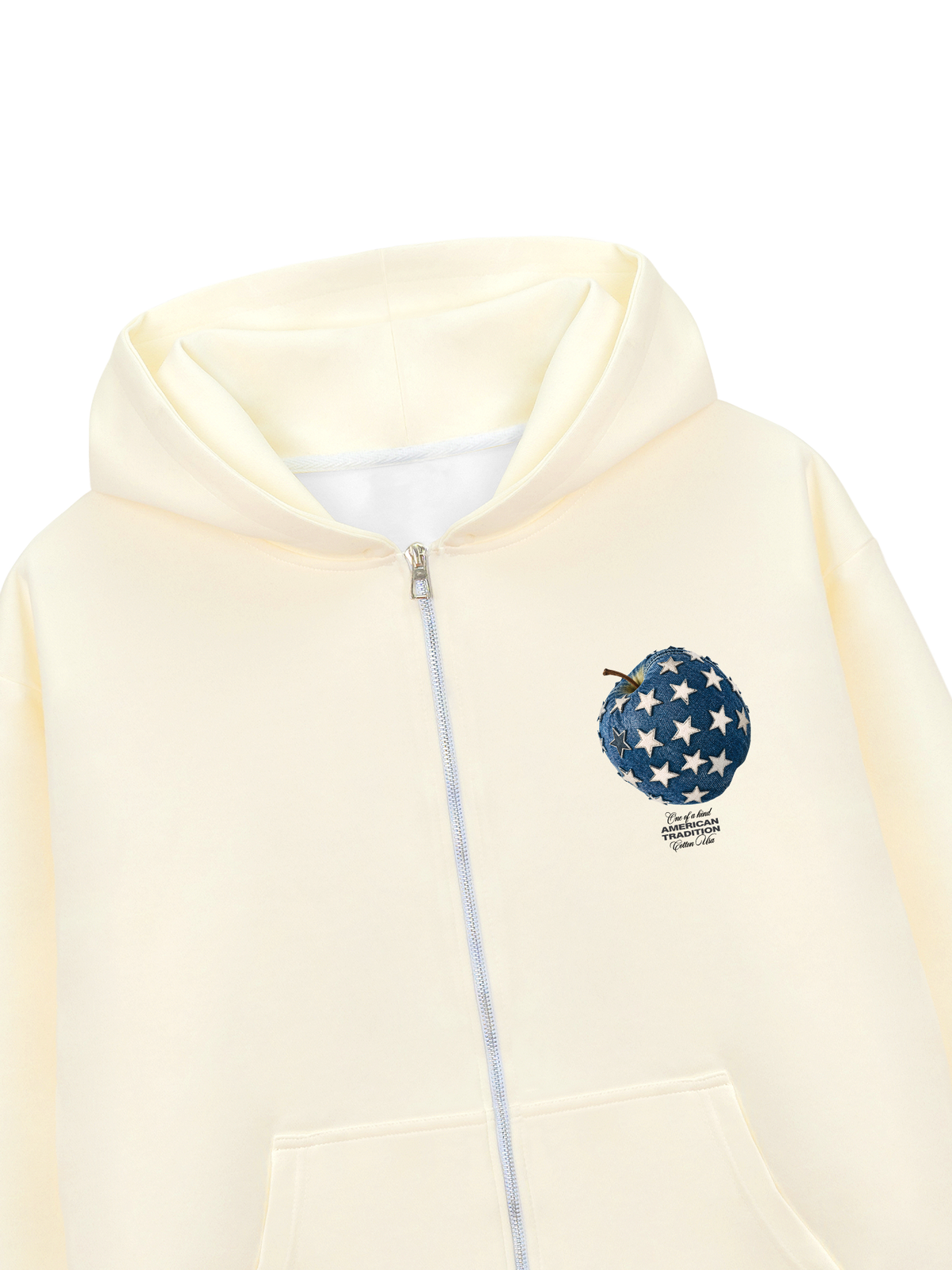 Áo Hoodie Zip Nỉ Hai Da Jeans Star Apple