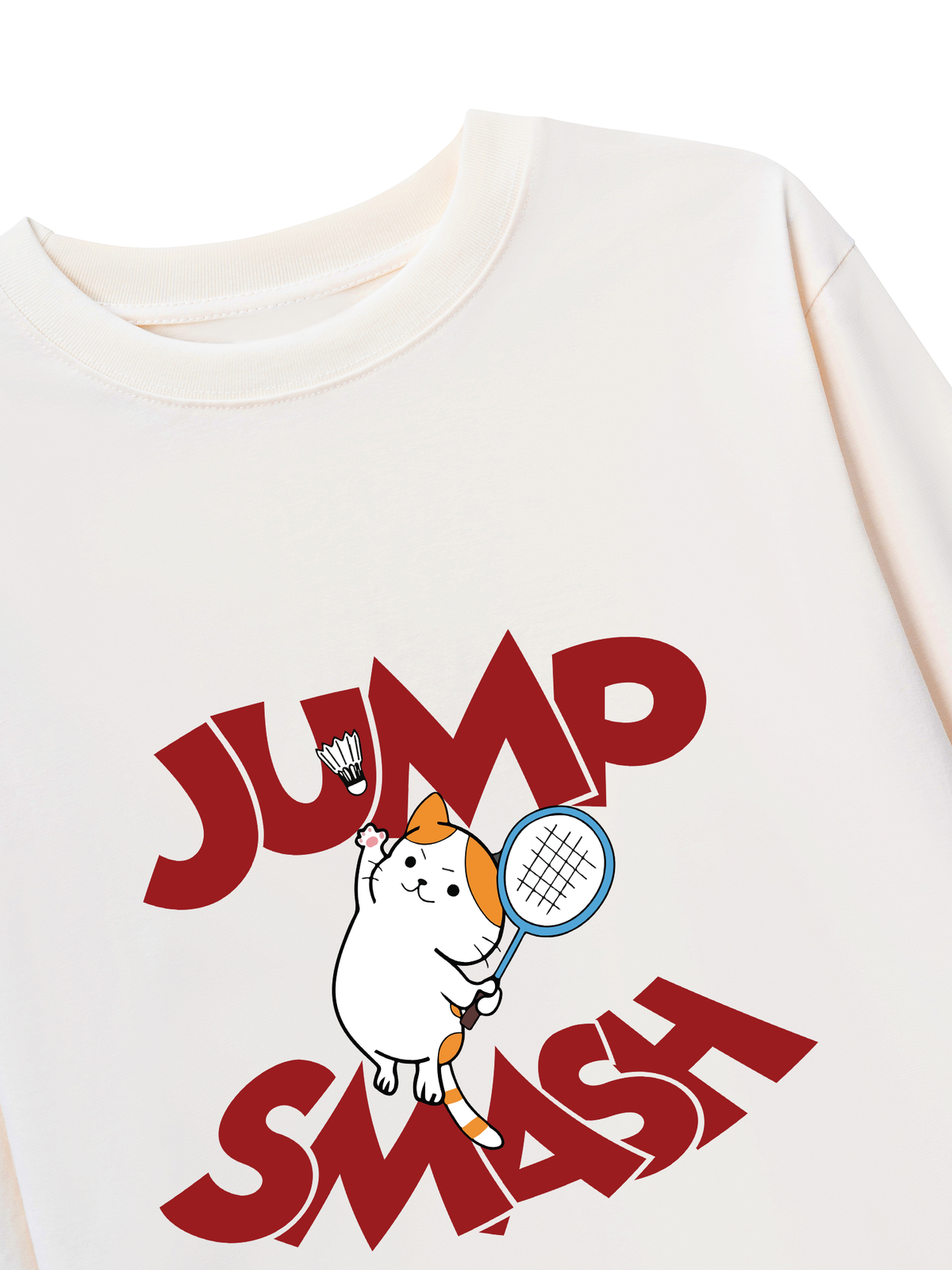 Áo Thun Dài Tay Badminton Cat Jump Smash