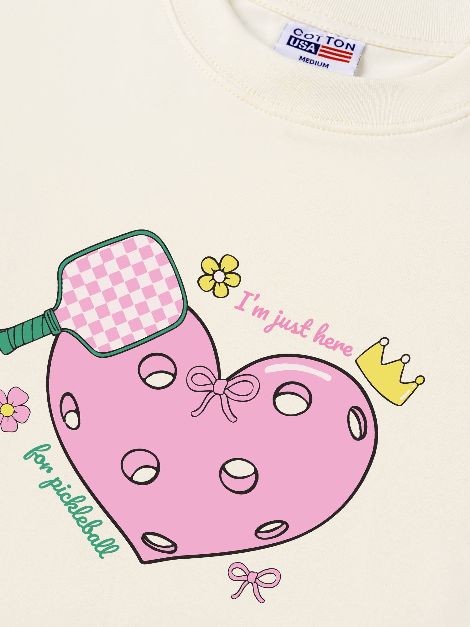 Áo Thun Relaxed Fit I_m Just Here For Pickleball