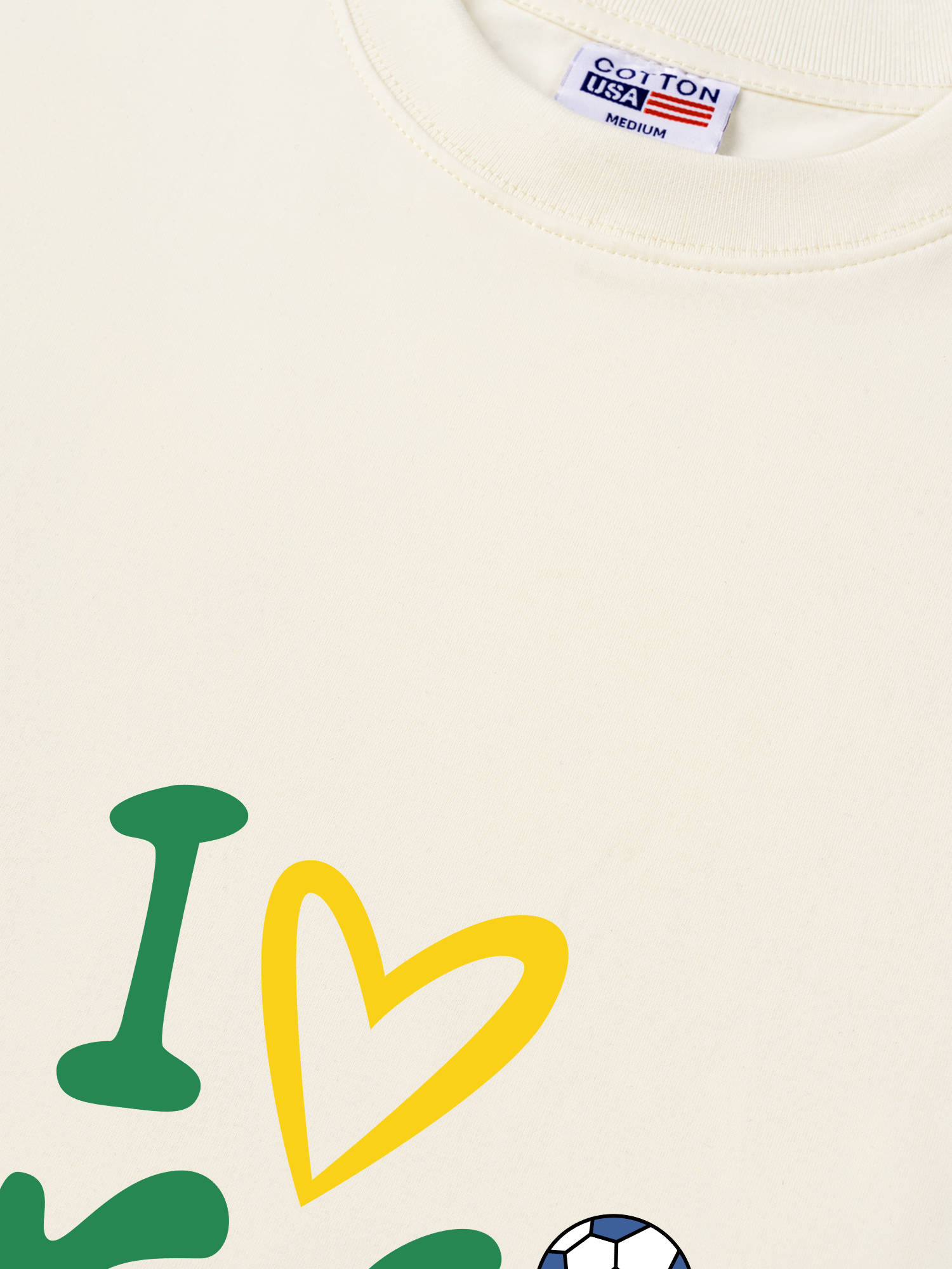 Áo Thun Relaxed Fit Soccer World Cup I love Brazil